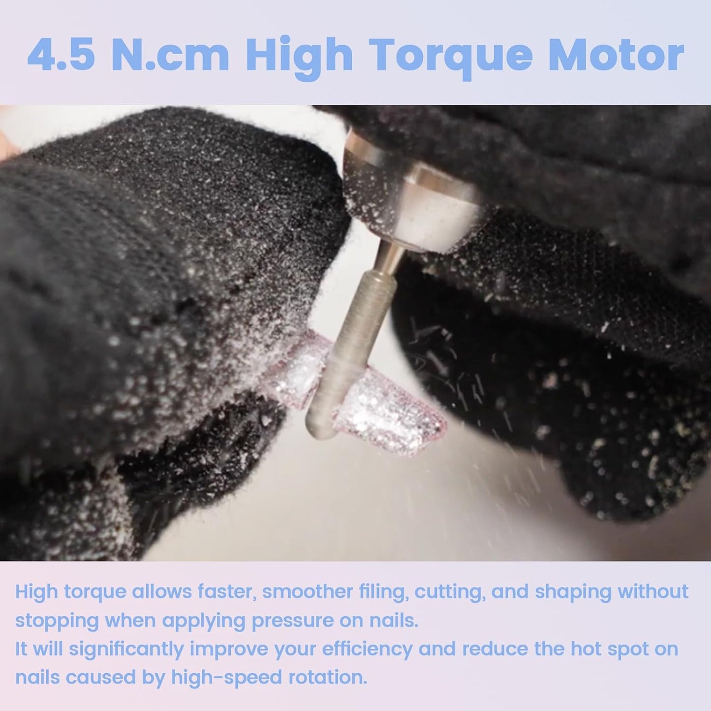 Delanie Professional Nail Drill High Torque 35000 RPM Rechargeable Portable Electric Nail File Filer for Acrylic Gel with Cuticle Bits, Salon Manicure Tool, Gradient Pink