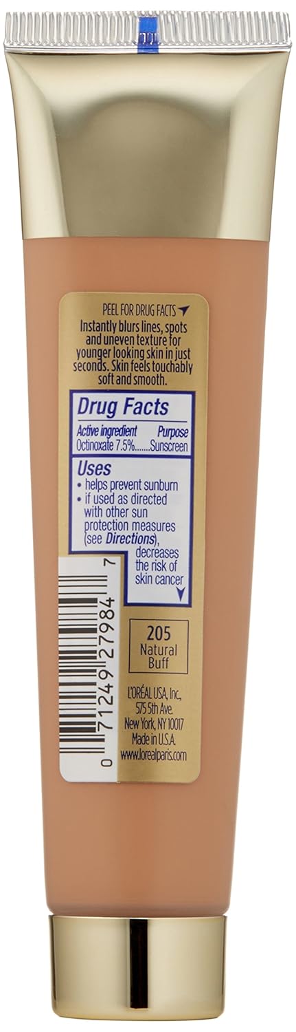 L'oreal Paris Visible Lift Blur Foundation, 205 Natural Buff, 1.3 Fluid Ounce