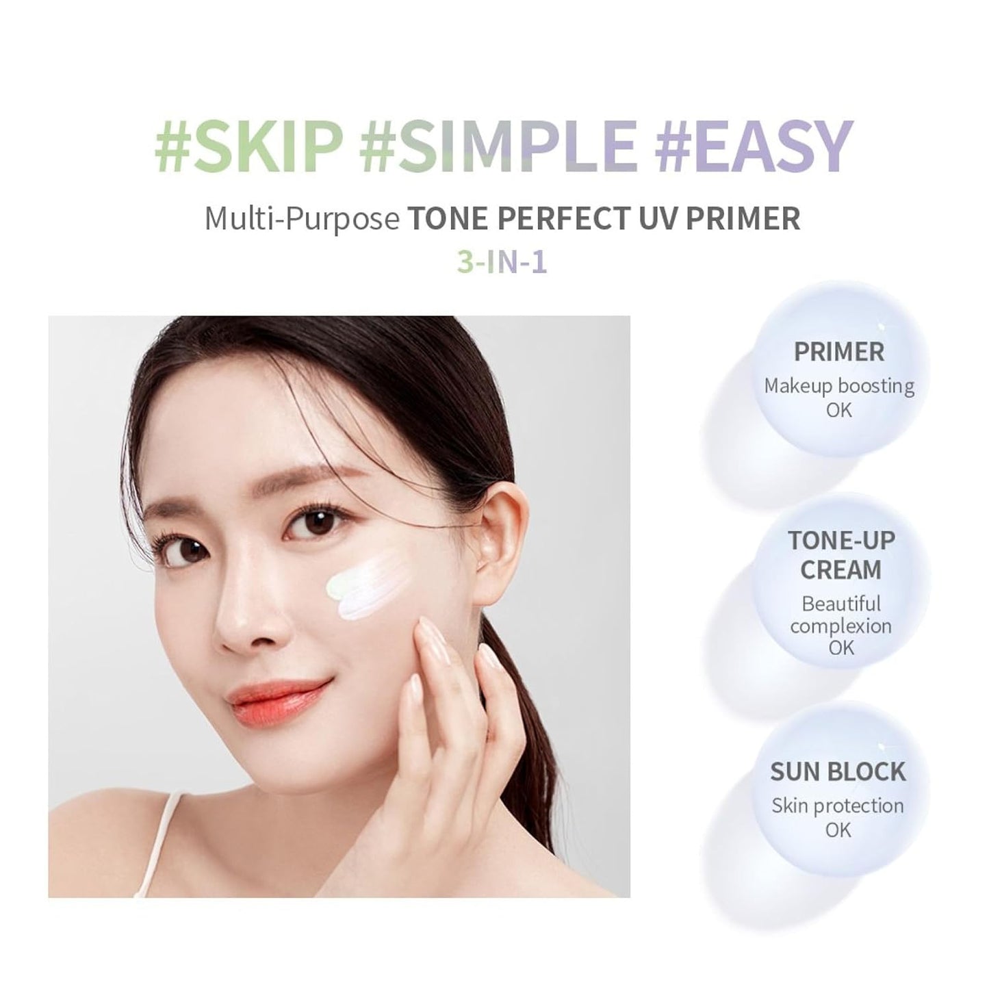 Korean Face Primer 30ml - Korean Makeup & Skincare Lightweight Corrector Base SPF40 Green Cream Corrector - Reduces Redness, Moisturizes for Red, Anti Red, Sensitive Skin with Aloe