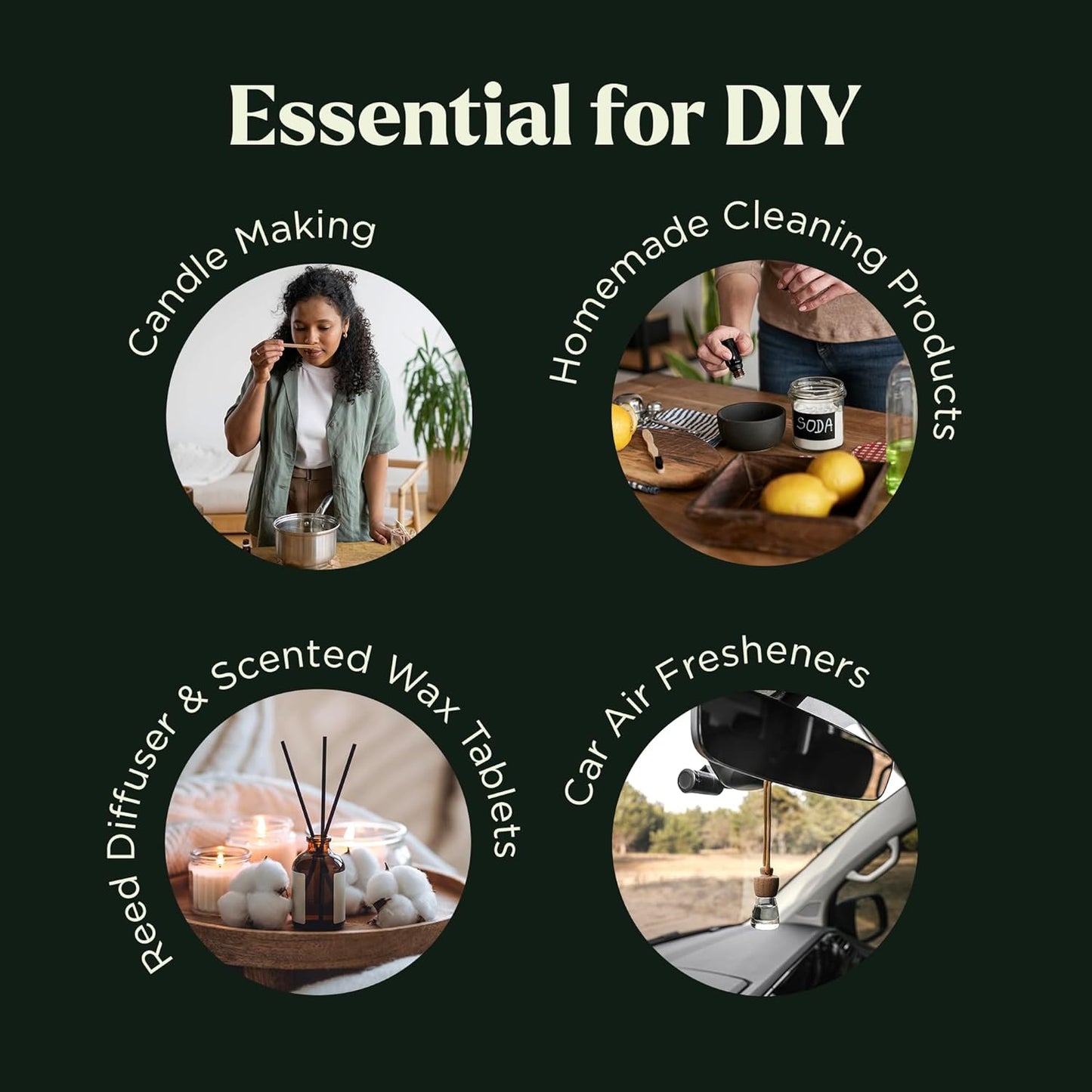 Essential Oils Set - 16 Pcs Premium Grade Home Essentials Oils - for Diffusers, Fragrance, Scents for Candle Making - Natural Aromatherapy Oils for Cars & Home Products, Room Sprays