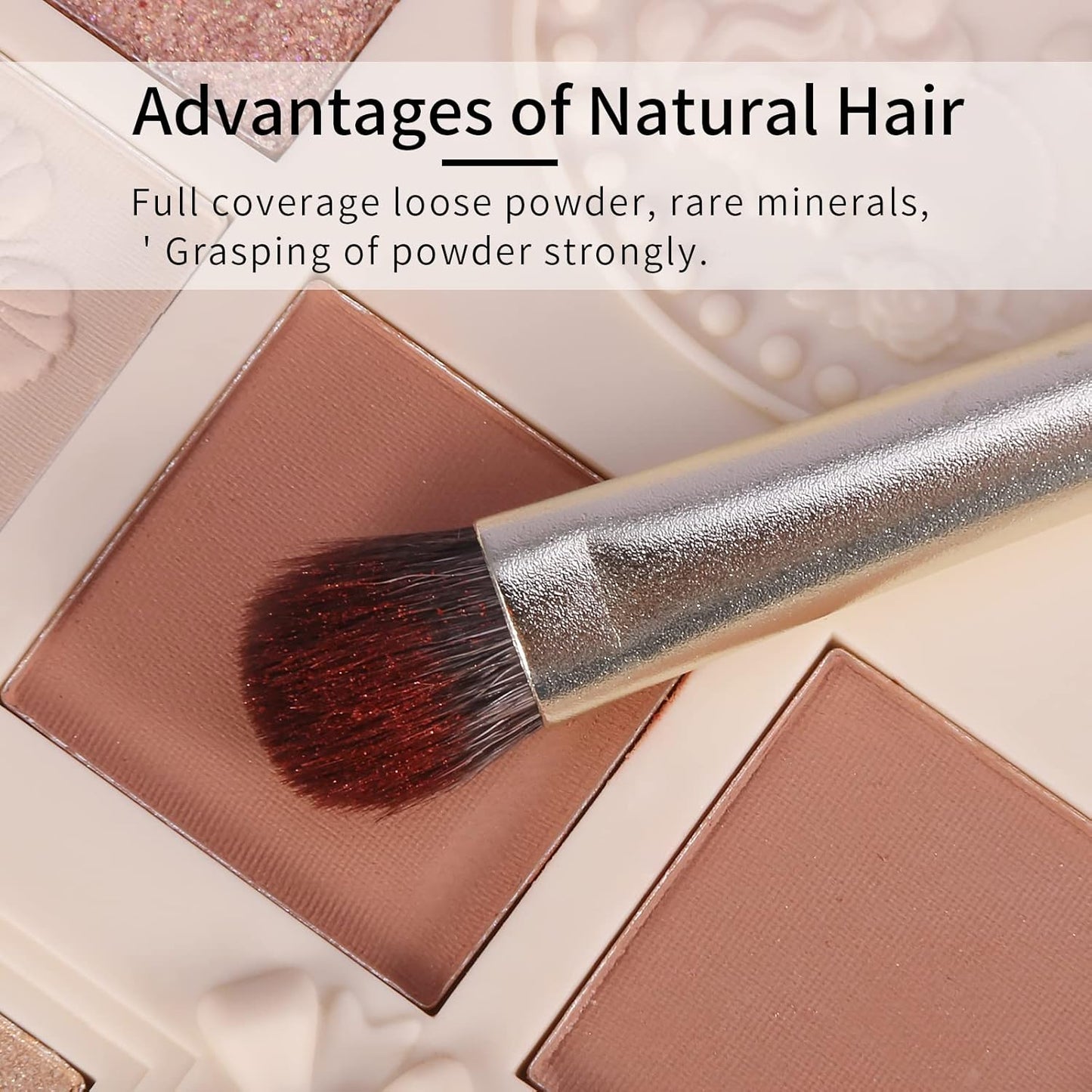 Natural Goat Hair Eye Shadow Brush by ENZO KEN, Large Smudge Eyeshadow Brush, Shader Eye Shadow Brush, Eye Shader Brush, Single Eyeshadow Brush, Eye Brushes, Eyeshadow Blending Brush. (Gold, E203L)