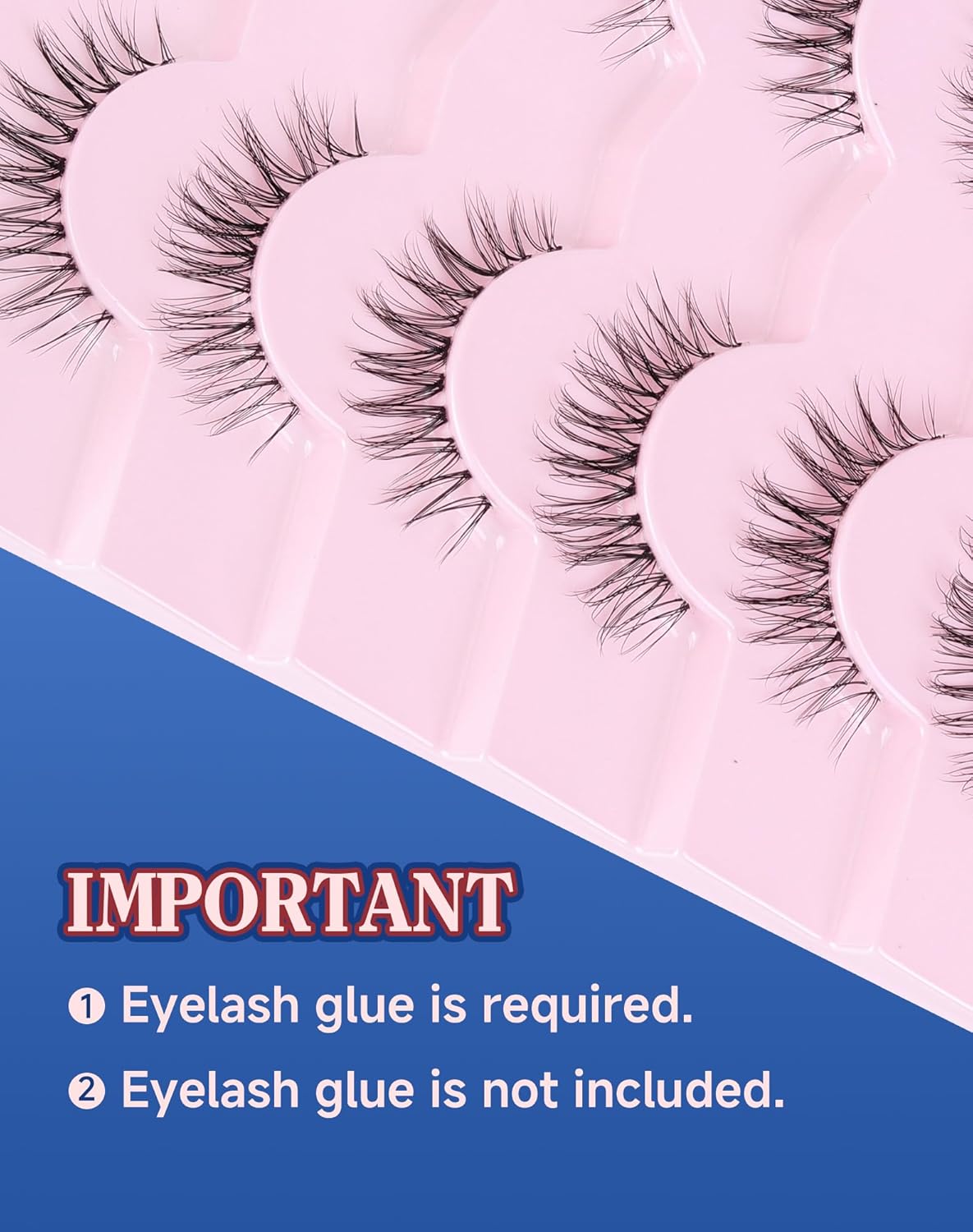 Lashes Wispy Short Eyelashes Natural Look False Eyelashes Strip Eye Lash Soft Lashes Fluffy Pack 7 Pairs Everyday Lash SF-03