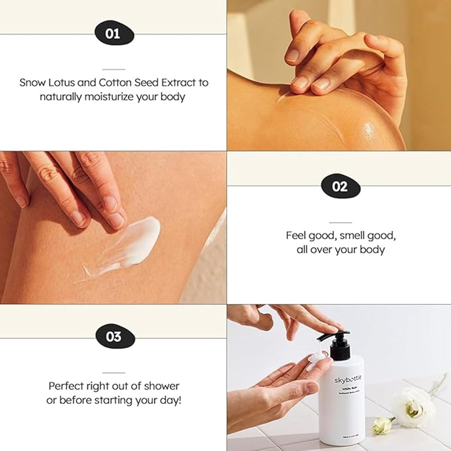 skybottle Perfumed Body Lotion with Pump, Fast Absorbing, Korean Skin Care, Grapefruit Citrus Scented Lotion for Women & Men, 10.1 Fl. Oz