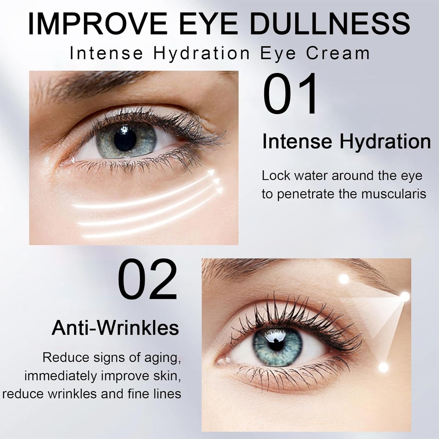 5% Caffeine Eye Cream for Dark Circles & Puffiness, Under Eye Cream for Dark Circles with Caffeine, Eye Cream Anti Aging, Reduce Wrinkles, Fine Lines, Eye Bags, Hydrating Eye Cream for Men & Women