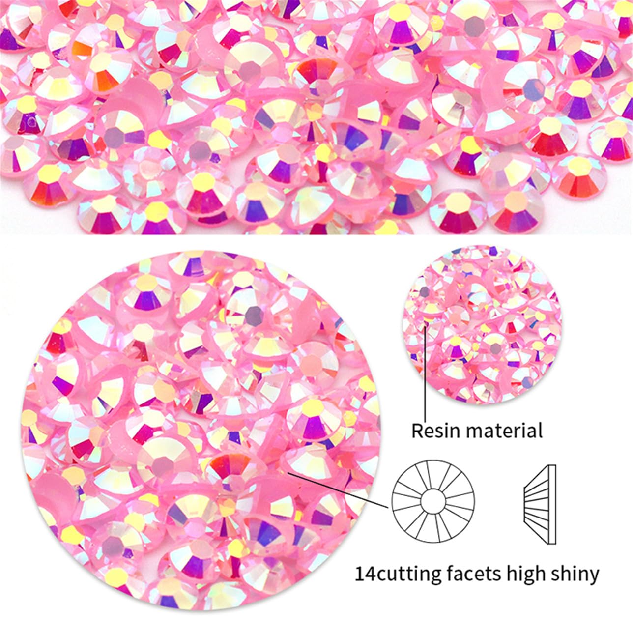4500 Pcs SS6 2mm AB Flatback Rhinestones for Nails Art Crafts Glitter Round Shine Gems Crystals DIY Clothes Shoes （Dark RoseRed AB）