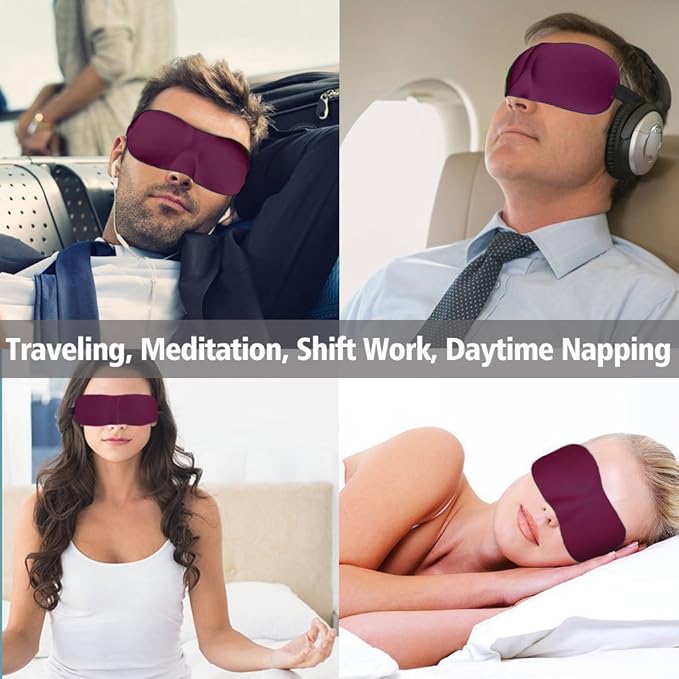 Purple Eye Mask for Sleep and Deep Meditation
