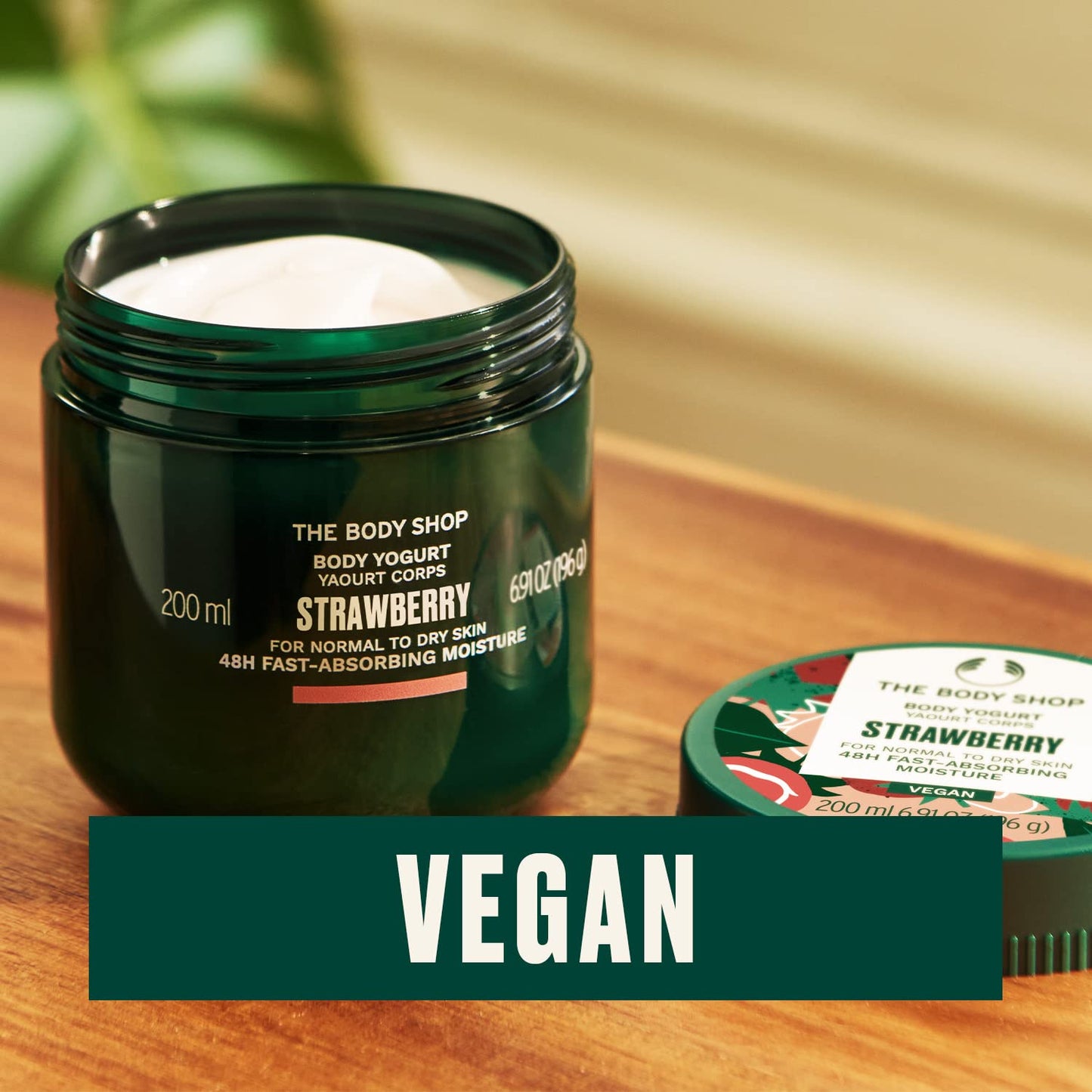 The Body Shop Strawberry Body Yogurt – Instantly Absorbing Hydration from Head to Toe – For Normal to Dry Skin – Vegan – 6.91 oz