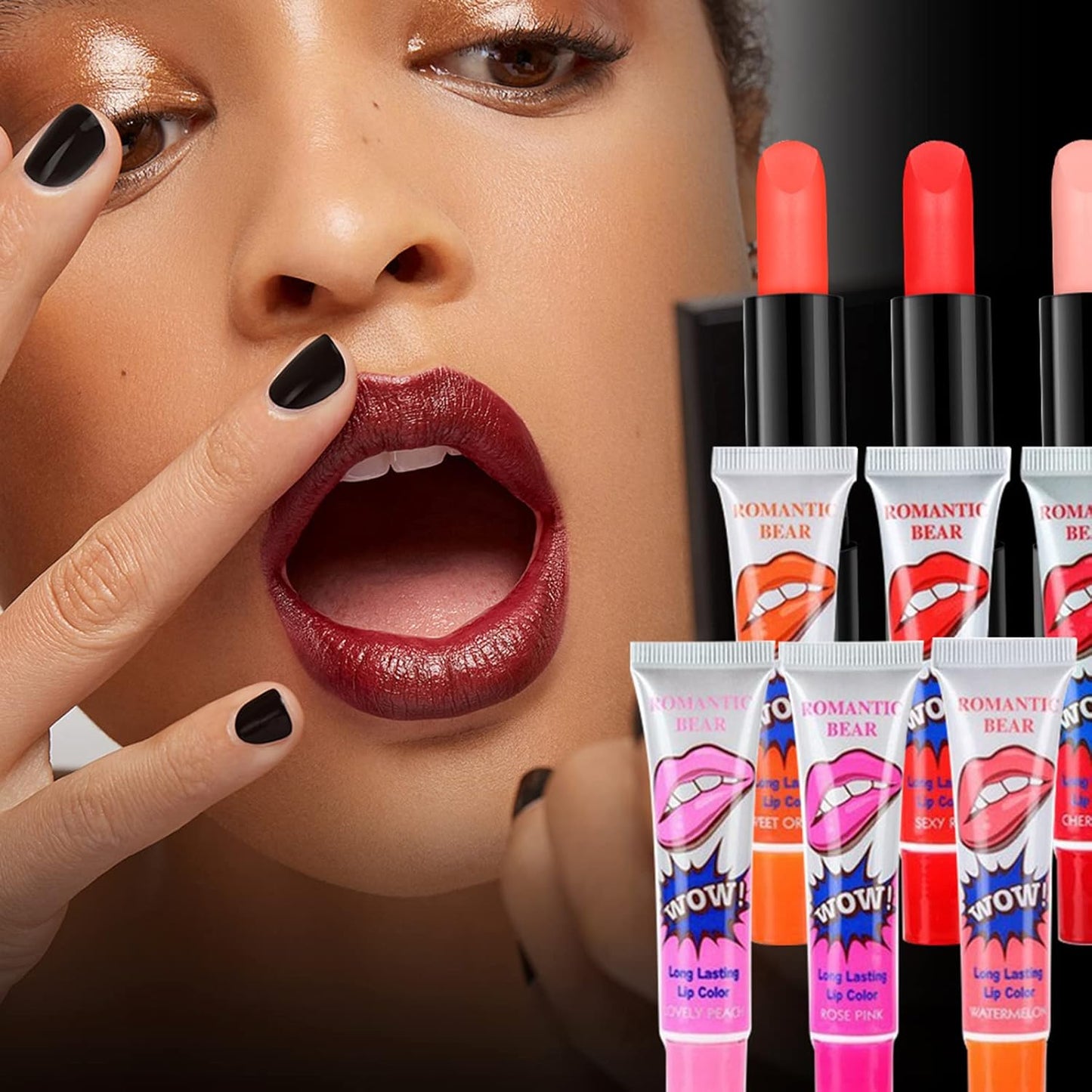 All in One Makeup Set Holiday Box, Essential Starter Bundle Include Eyeshadow Concealer Lipstick Lip Gloss Eyeliner Eyebrow Pencil Lip Balm Face Powder, Full Makeup Kit for Women Girls