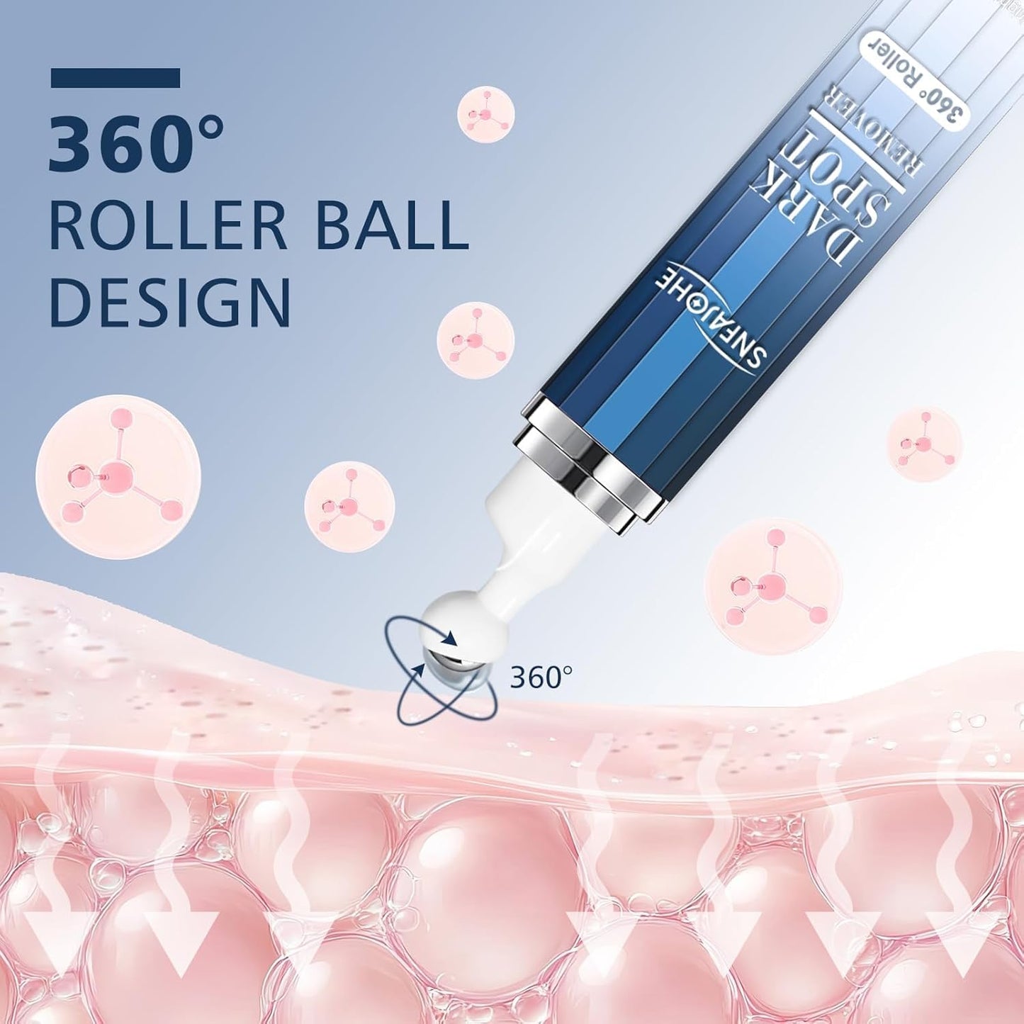 Dark Spot Remover for Face and Body - Dark Spot Advanced Corrector Serum for Melasma, Age Spots, Freckles & Sun Spots, with 360° Roller for All Skin Types