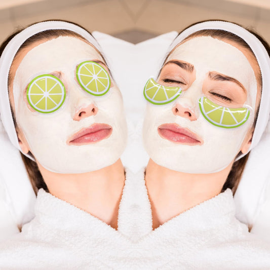 Gel Eye Ice Pack Reusable Cooling Ice Eye Pads and Under Eye Patches, Eye Hot Cold Pack for Eye Relax,Swelling, Eye Redness, Puffy Eyes (Lemon)