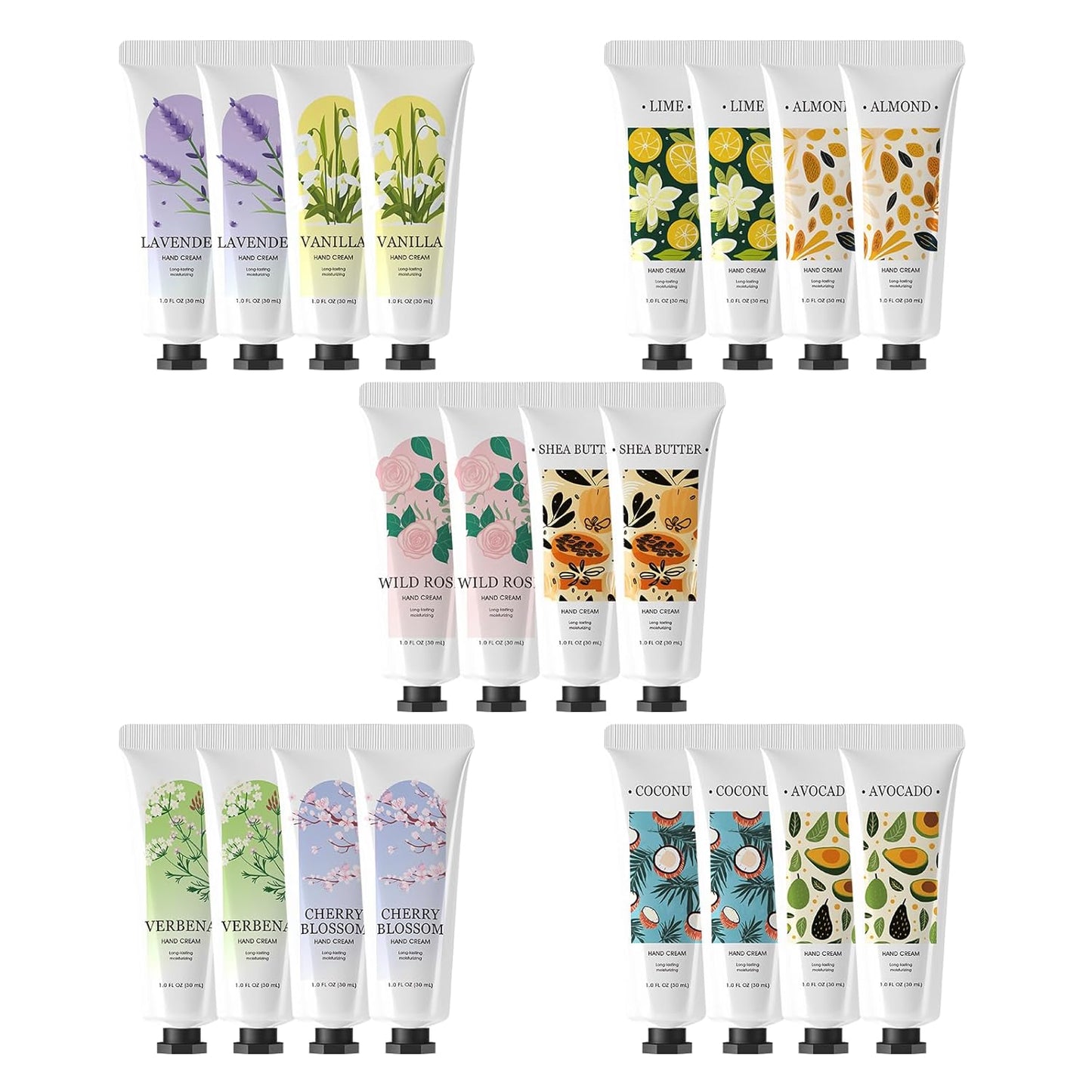 Green Canyon Spa 20 Pack Hand Lotion, Mini Hand Cream, Travel Size Lotion for Women, Teacher Gifts, Bridesmaid Gifts and Bachelorette Party Favors.