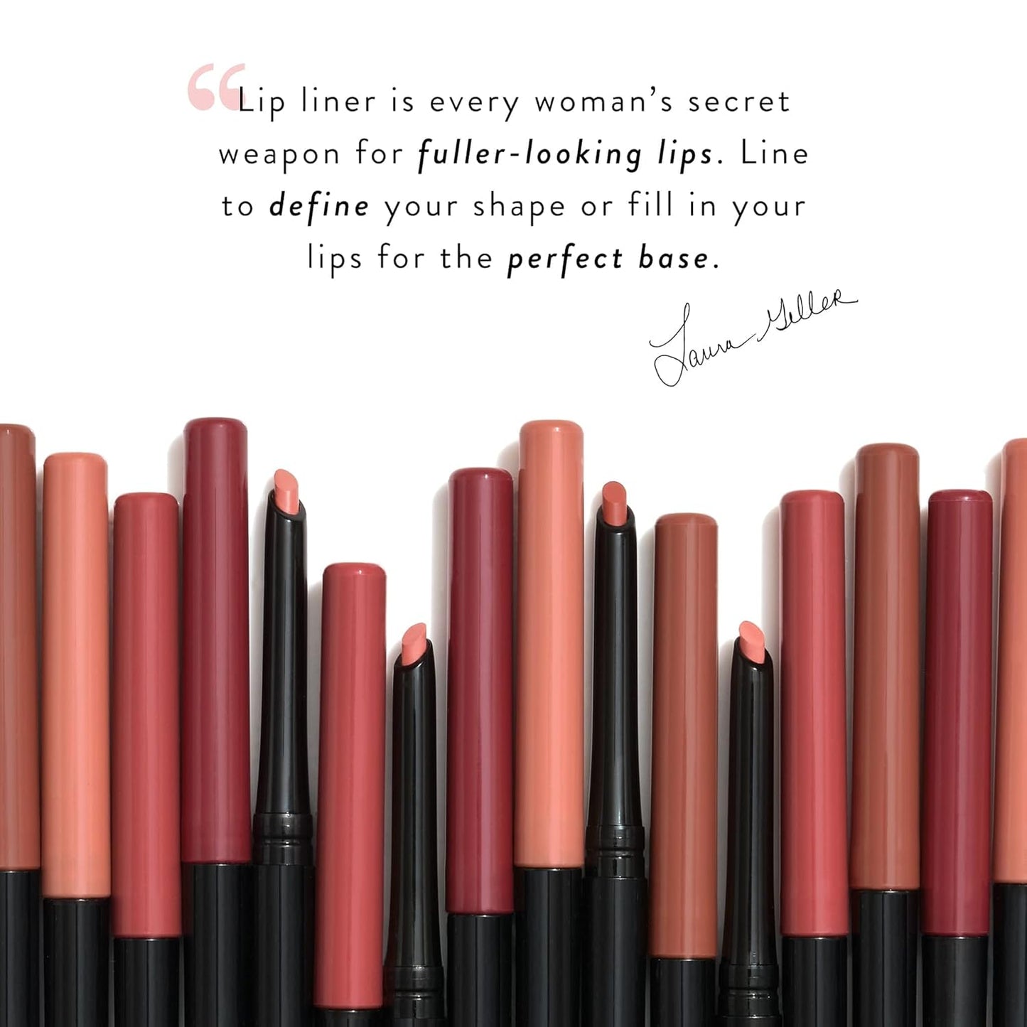 LAURA GELLER NEW YORK Modern Classic Lip Liner, Luxurious Creamy Long Lasting Lip Liner, Prevents Feathering and Fading, Radiant Rose