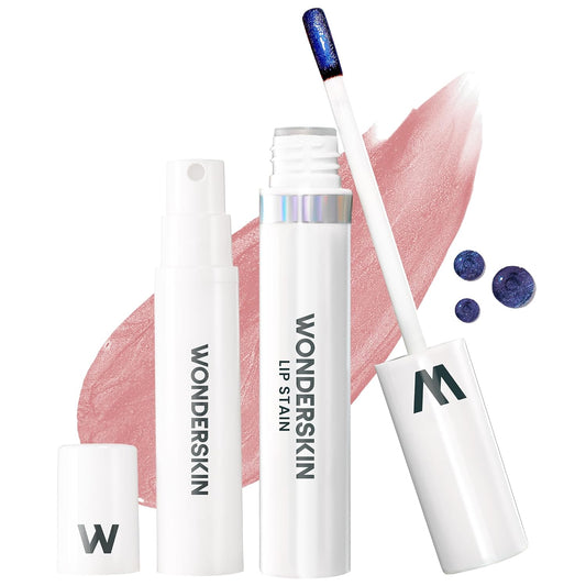 Wonderskin Wonder Blading All Day Lip Stain Peel Off Masque and Reveal Kit - Long Lasting, Waterproof Nude Lip Tint, Transfer Proof Natural Makeup Stain Kit (XOXO)