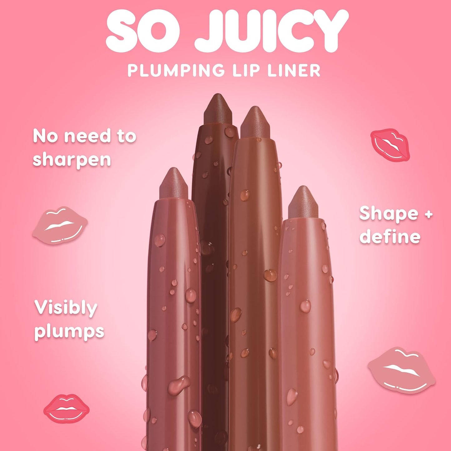 ColourPop So Juicy Plumping Lip Liner with Peptides - Long Lasting Lip Liner for Visibly Plumped & Shaped Lips - Enriched with Smoothing Ceramides & Peppermint - Slay (0.01 oz)