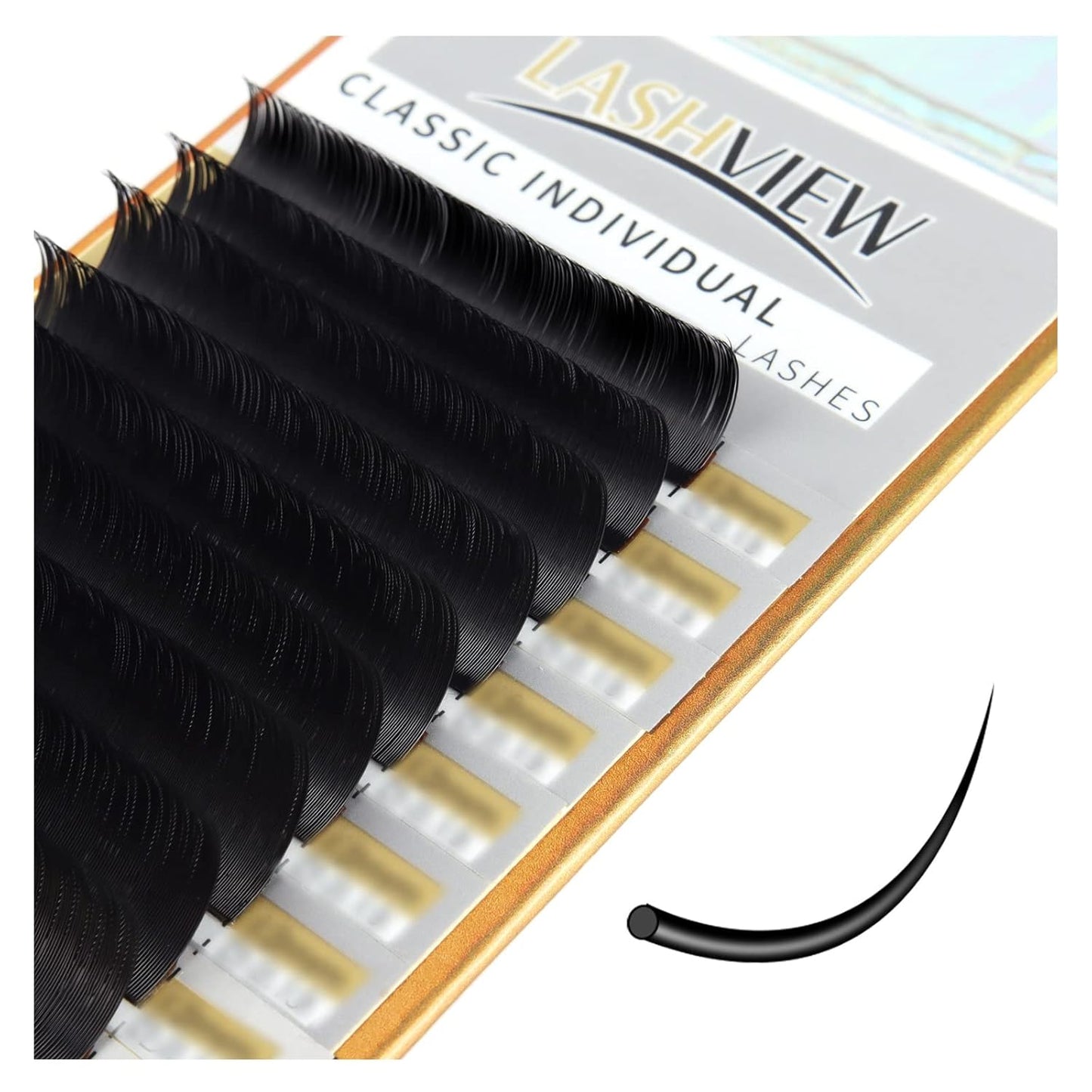 LASHVIEW Eyelash Extensions,Individual Lashes,0.15 Thickness C Curl 13mm, Premium Single &Classic Lashes,Natural Semi Permanent Eyelashes, Lashes,Soft Application-Friendly