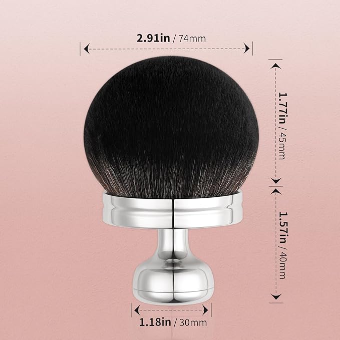 docolor Extra Large Body Makeup Brush For Self Tanner, 3 Inch Width Self Tanning Brush Kabuki Brush, Soft synthetic hair, for Foundation, self-tanners, bronzer, sun blocks, powder, For Face and Body