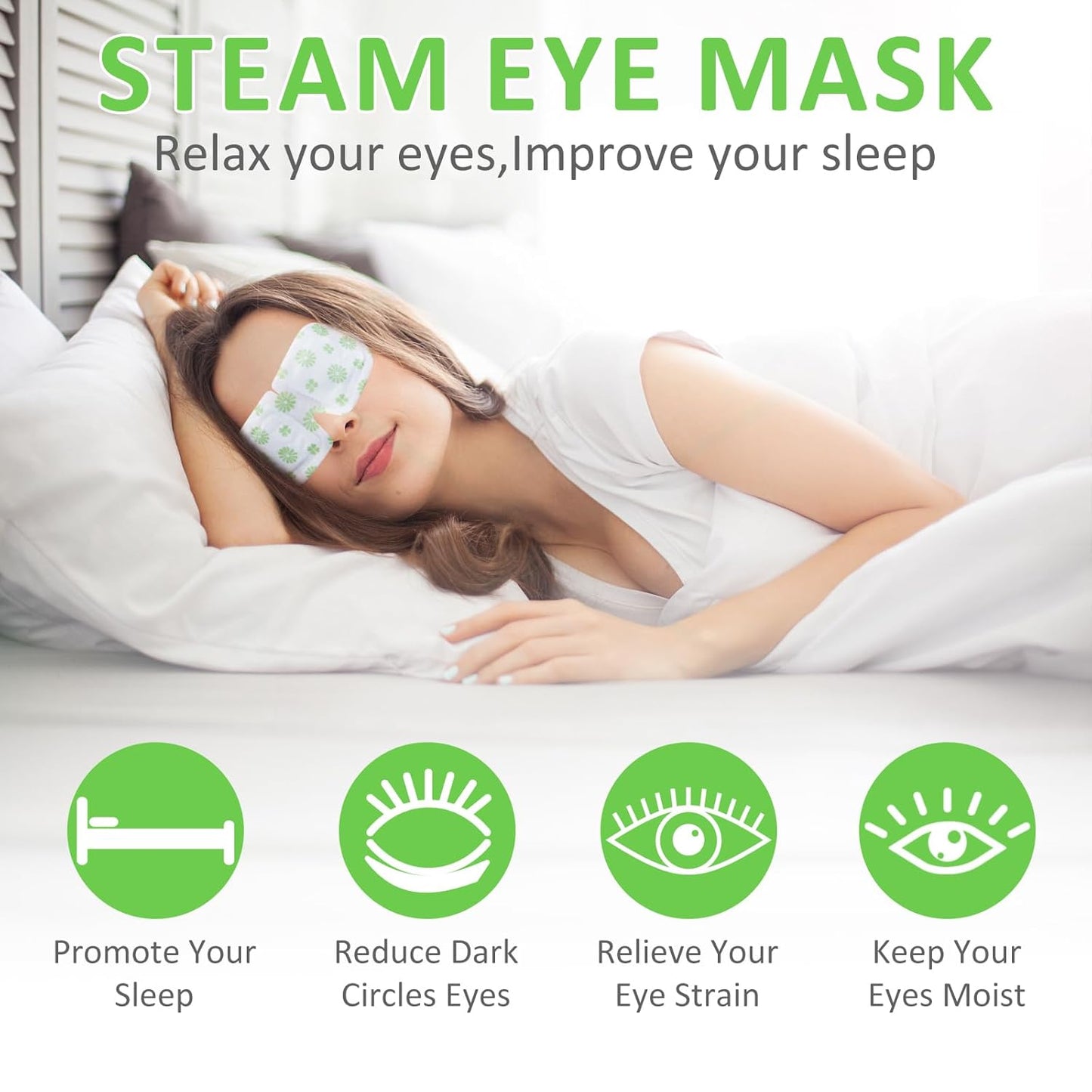 5pcs Wormwood Steam Eye Mask, Wormwood Warm Eye Mask, Eye Mask for Eye Fatigue Relief, Eye Mask for Eye Bags, Disposable Moisturizing Hot Compress Eye Mask, Automatic Heating Eye Mask