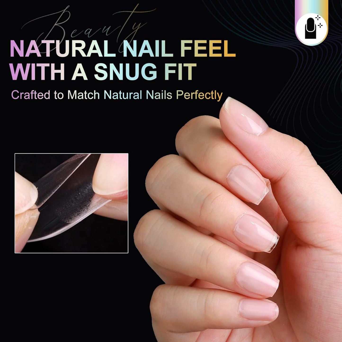 Extra Short Coffin Nail Tips, 240Pcs Soft Gel Nails, Half Matte Full Cover False Nail Tips for Nail Extension, Manicure, Home DIY, Salon, 12 Sizes, Pre-Shaped Acrylic Gelly Nails