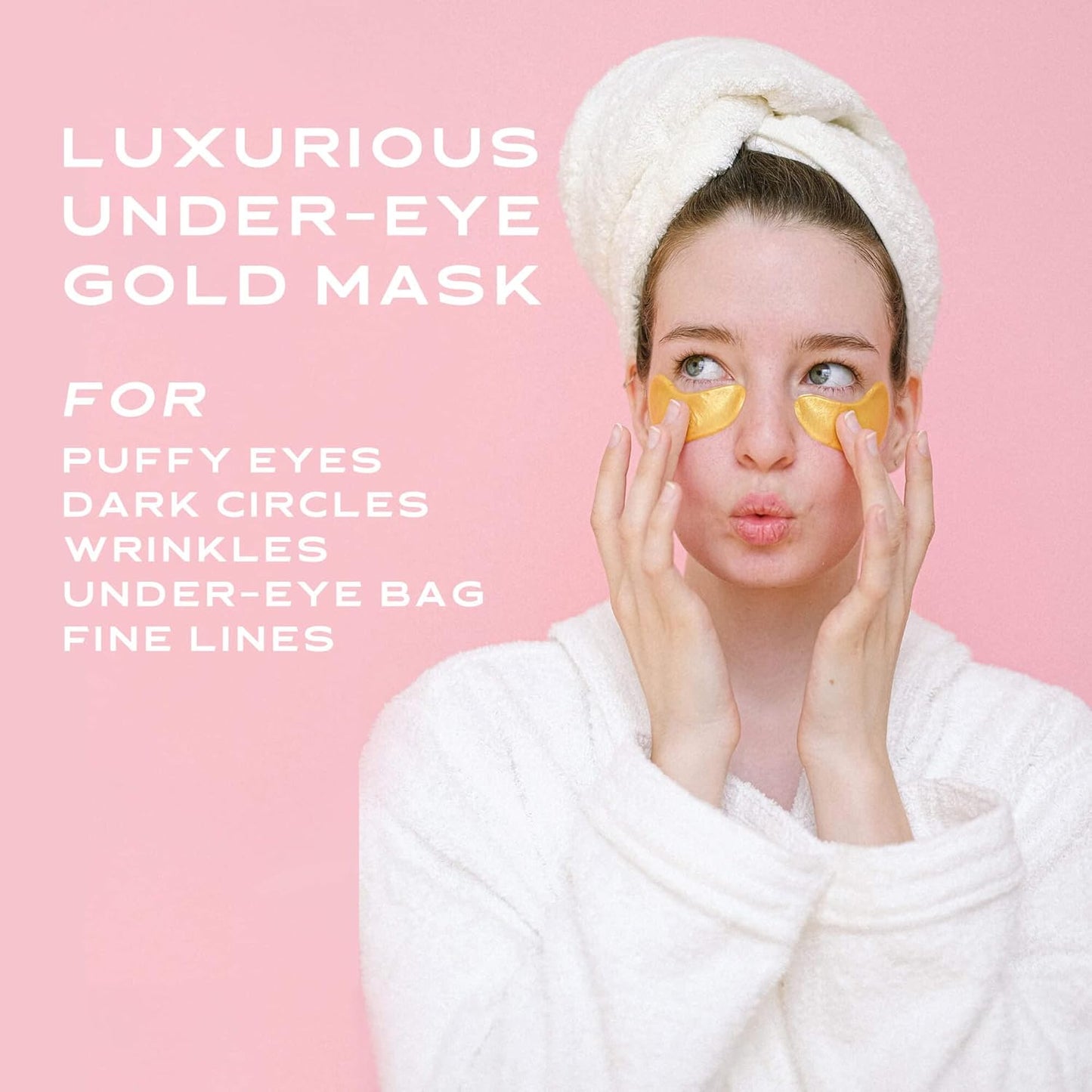 30 Pack Collagen Crystal Lip Masks and Gold Under Eye Masks Natural Moisturizing Gel Anti-Aging Anti Chapped Hydrating Reducing Puffiness Dark Circles and Wrinkles Lip Eye Pads for Women Men