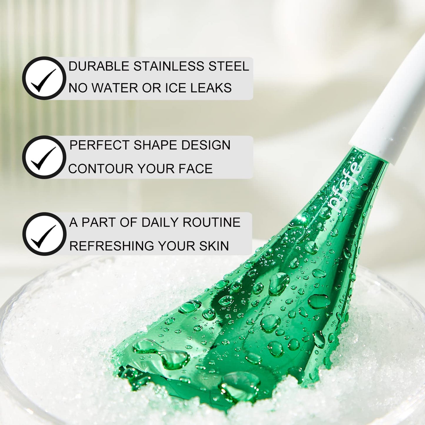 Cryo Sticks for Face, Ice Globes Cryo Globes for Facials, Esthetician Supplies Gifts, Unbreakable Stainless Steel Ice Roller Cooling Spa Balls with Storage Case