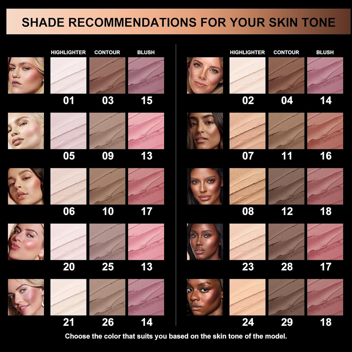 FOCALLURE 3 Pcs Cream Contour Sticks,Shades with Highlighter & Bronzer & Blush,Non-greasy Long-wear Face Contouring Pen,Easy to Sculpt the Face and Create a Lightweight Finishing Makeup,MEDIUM