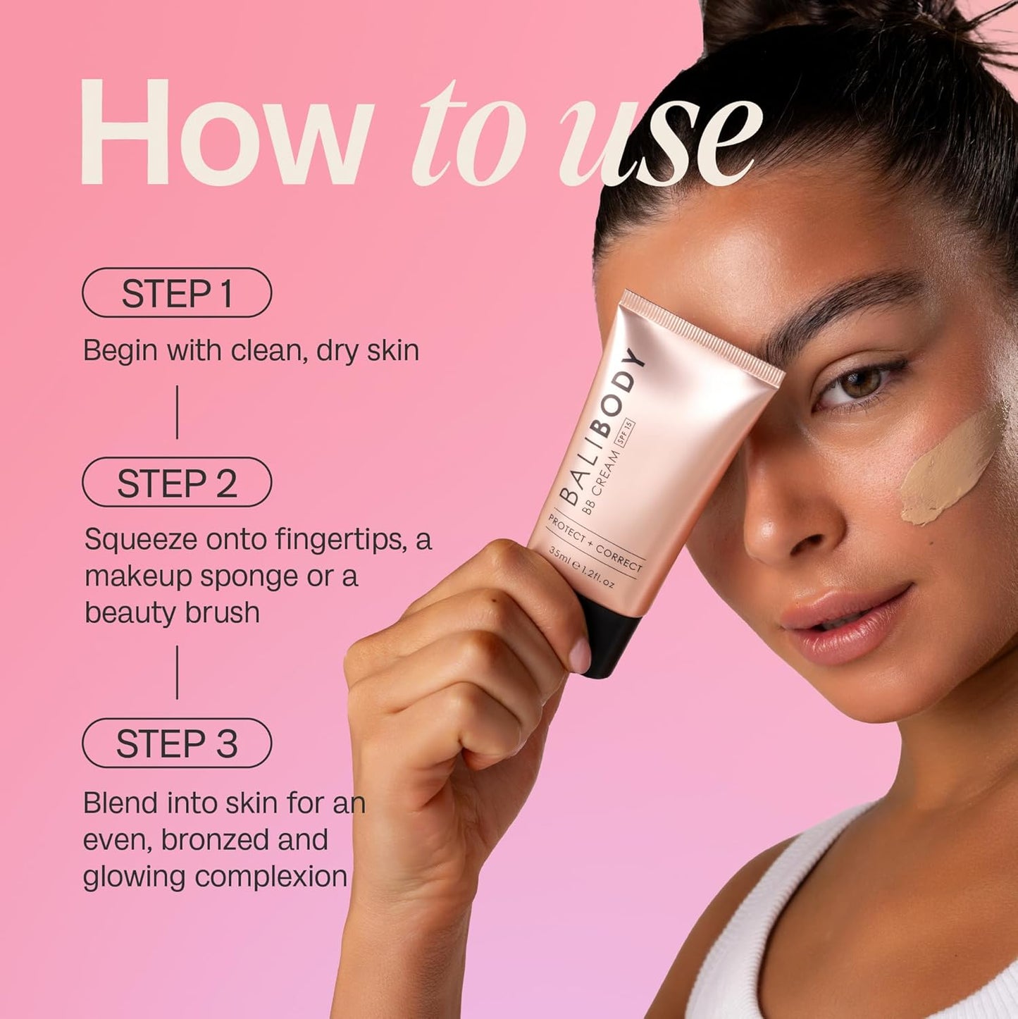 BALI BODY BB Cream SPF15 - Natural Shade | Tinted Sheer Face Cream with Hyaluronic Acid & Marine Collagen | Paraben Free, For All Skin Types | Vegan, Cruelty Free Australian Made (35 ml/1.2 fl oz)