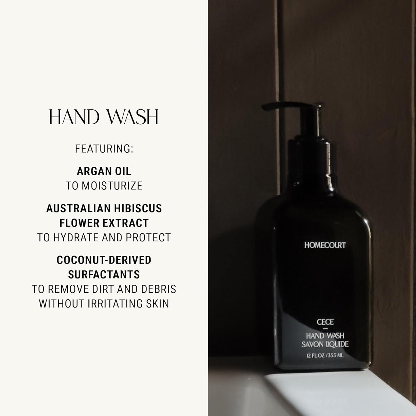 Homecourt Hand Cream, Non-Greasy Moisturizer for Hydrated, Nourished & Soft Hands, Dermatologist Tested, Clean Formula, Steeped Rose, 12 fl oz