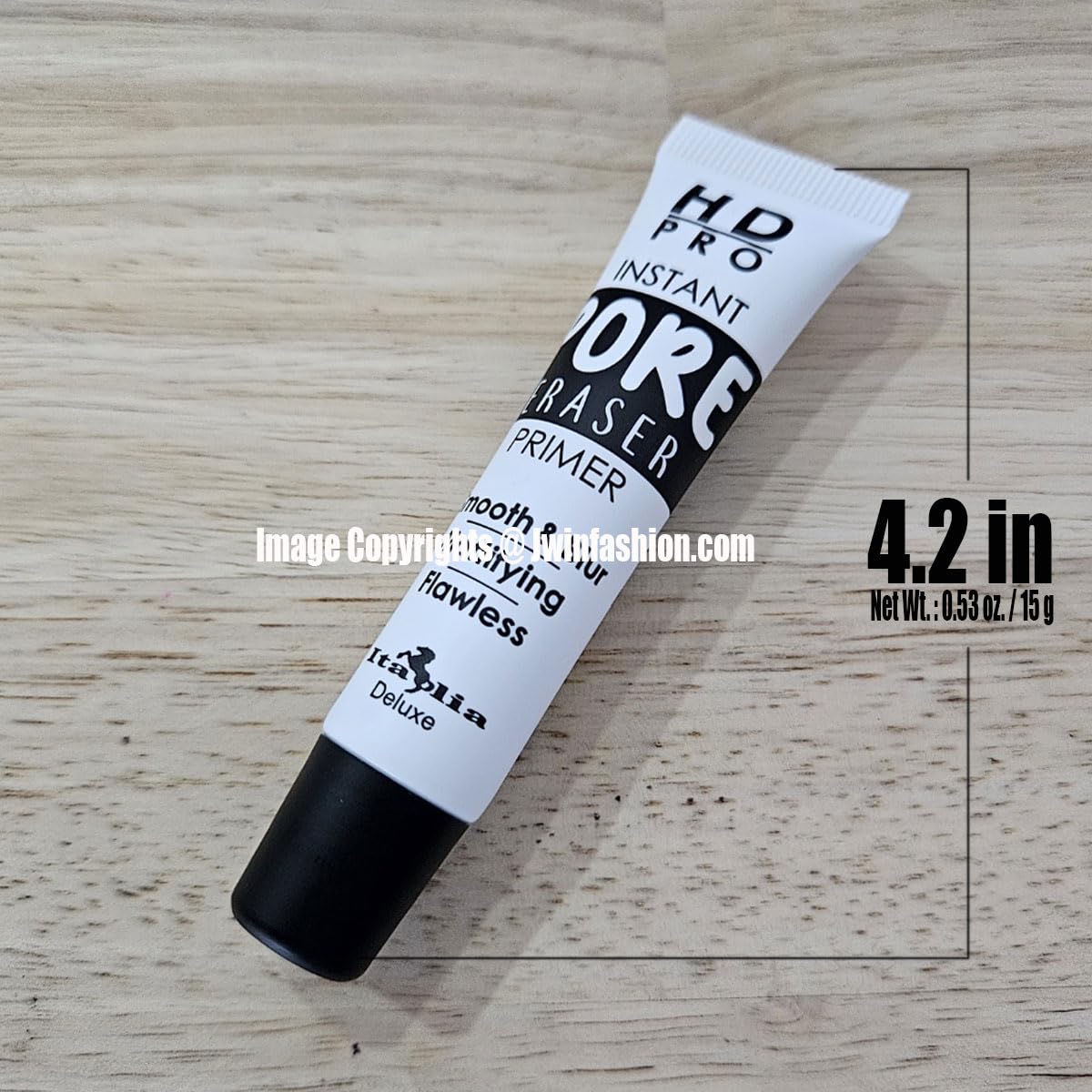 Italia Deluxe 1 x HD Pro Perfect Pore Eraser Primer Mattify & Zipper Bag, Clear