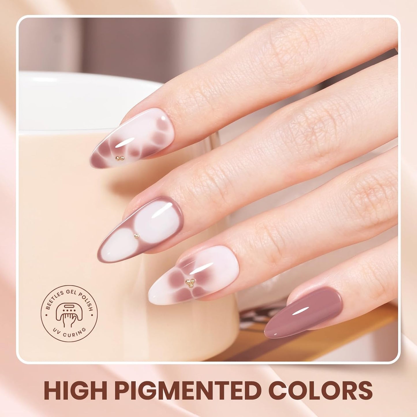 beetles Fall Gel Polish Set, 12 Colors Brown Purple Blue Gel Polish Glitter Neutral Autumn Nails Design Soak off Uv Led Lamp Needed Soft Pulse Nail Art Design Gifts for Women