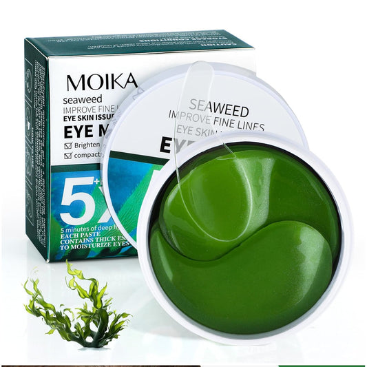 Under Eye Patches - Seaweed Essence Eye Mask for Puffy Eyes/Dark Circles/Collagen Eye Care Relieves Pressure and Reduces Wrinkles, Eye Gel Pads for Hydrating and Brightening (30 Pairs)