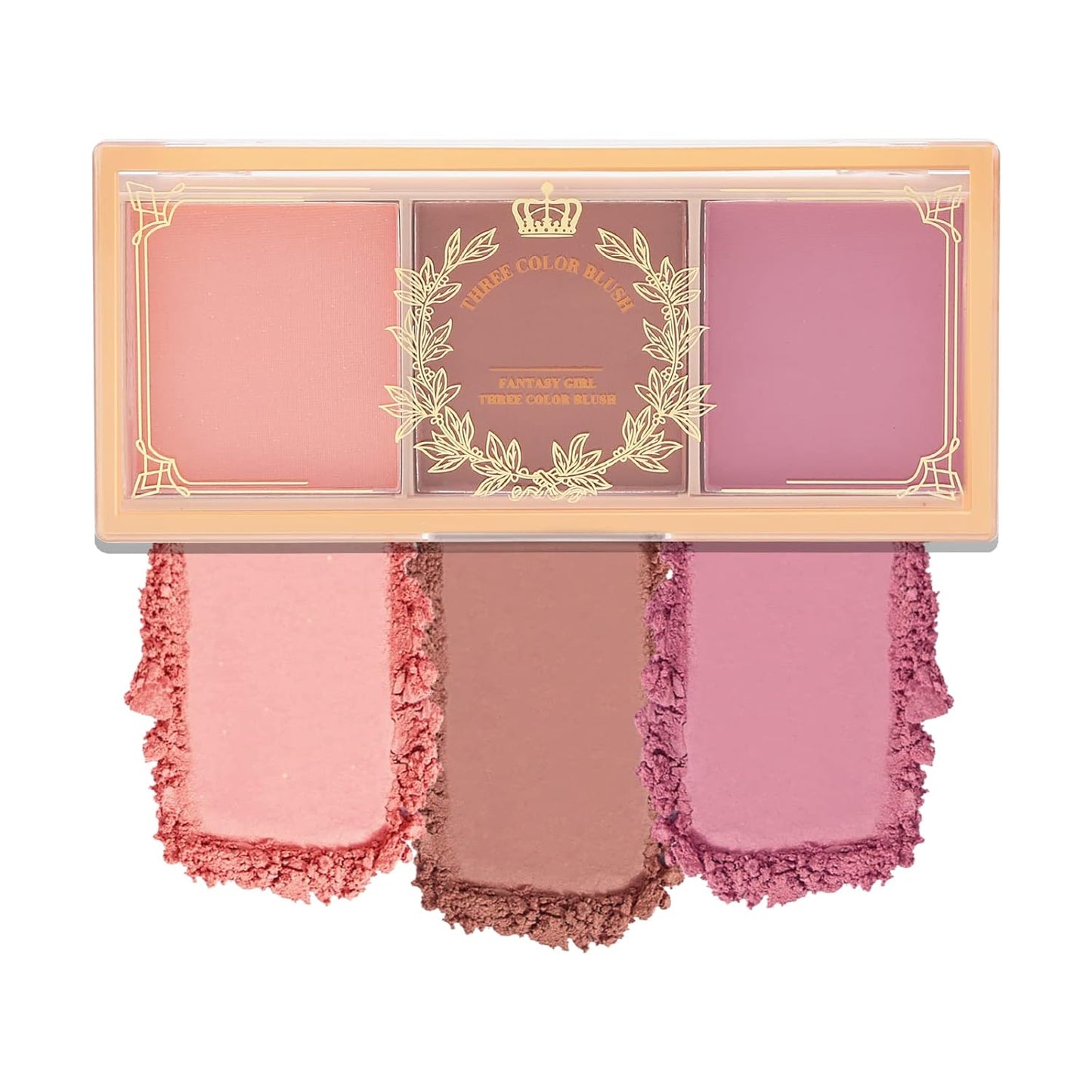 Boobeen 3 Color Blush Palette, Matte Pink Blusher, Blush Powder for Cheeks Makeup, Long Lasting Face Beauty Blush, Light and Smooth