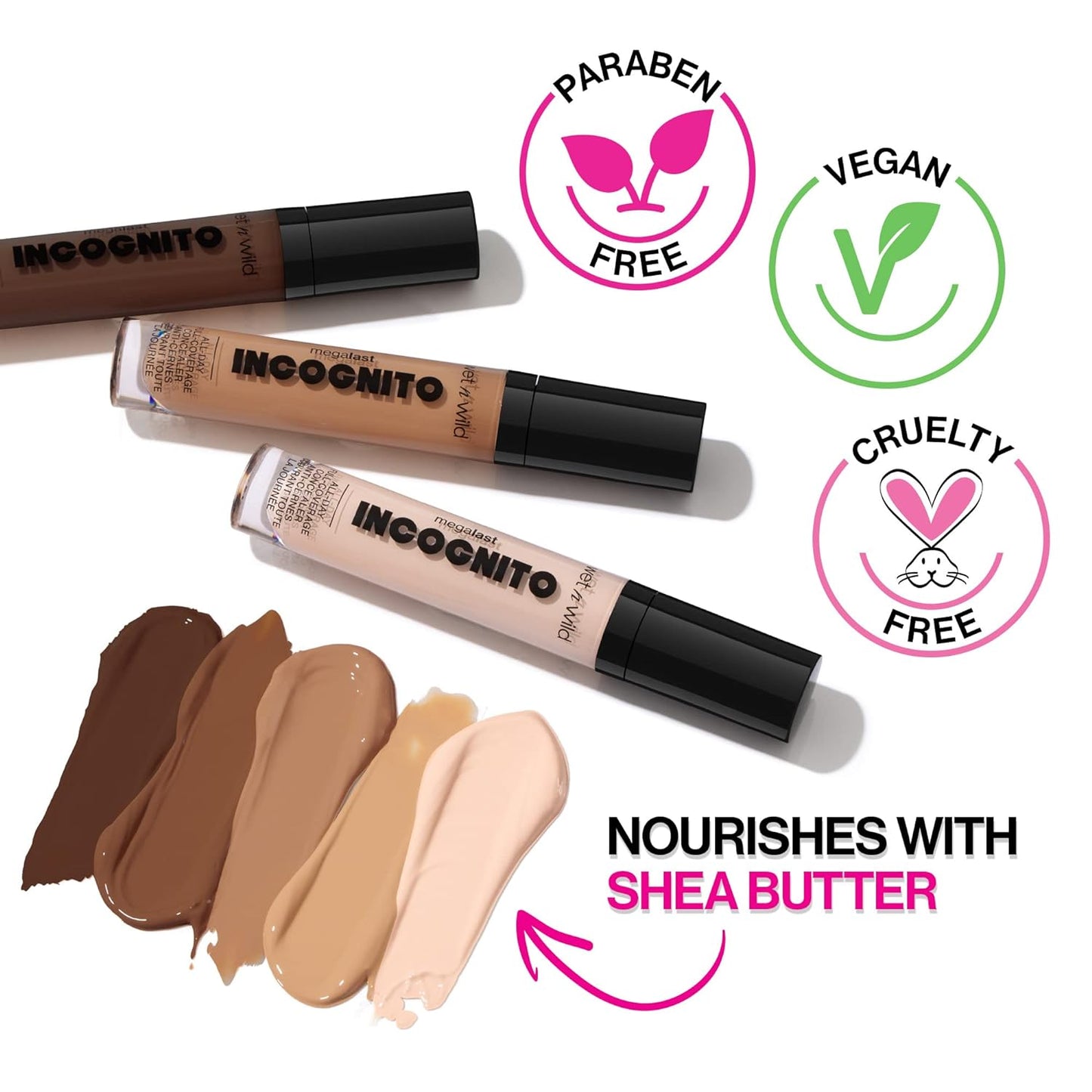 Concealer By Wet n Wild Mega Last Incognito All-Day Full Coverage Liquid Matte Concealer, Tan Deep,1114053