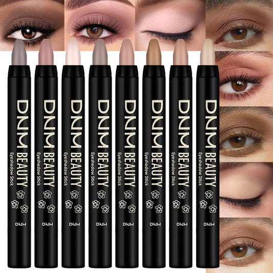 evpct 8Pcs Cream Eyeshadow Stick Set for Older Women, Brown Putty Desert Ginger Nude Brown Caramel Matte, Silky Matte Eyeshadow Applicator Sticks Waterproof, Blendable Eye Makeup sombras para ojos