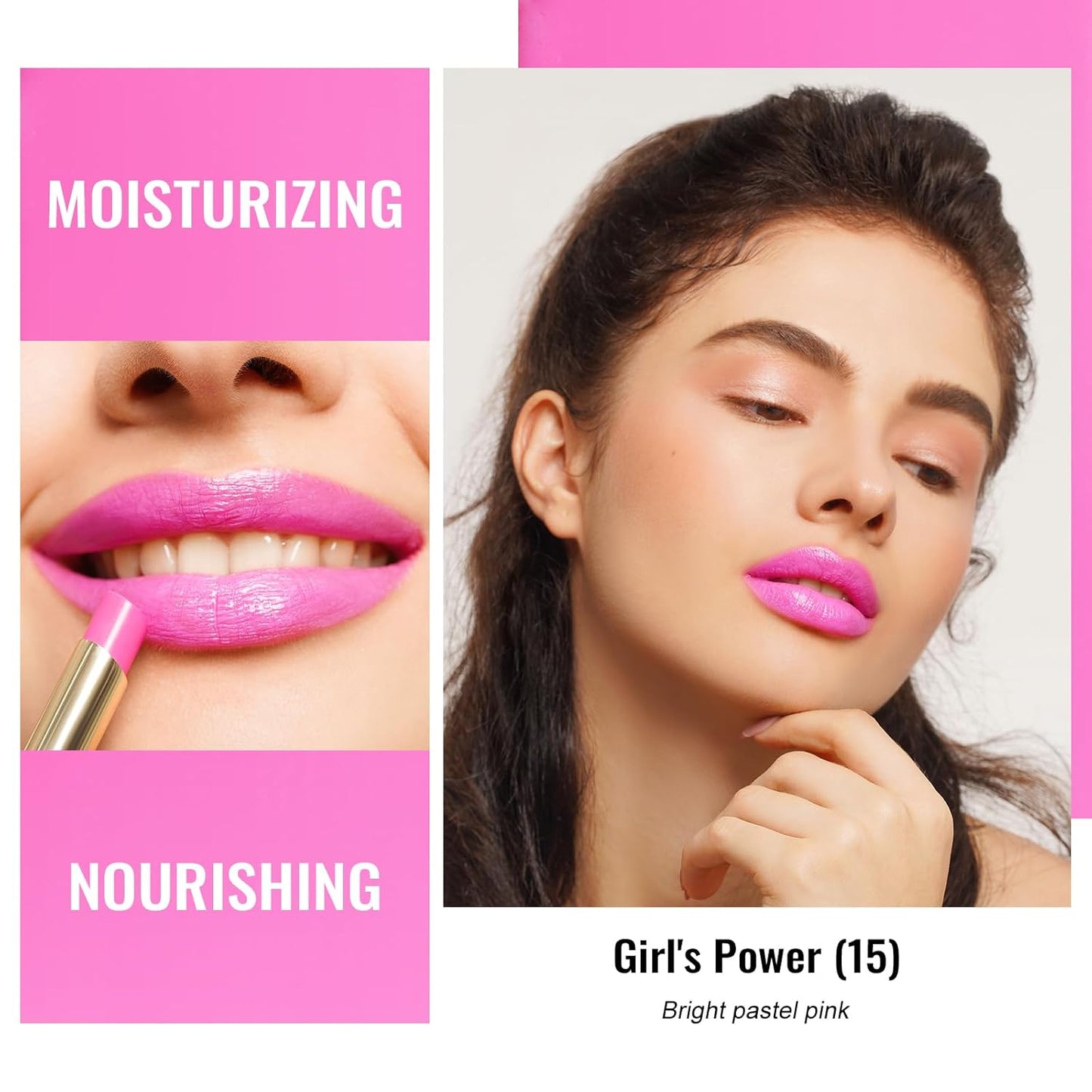 Oulac Moisturizing Shine Lipstick For Women Christmas Set 3PCS, 2 in 1 Tinted Lip Balm for Winter, Hydrated Juicy and Glossy Lip Color for Dry, Cracked and Chapped Lips, Vegan 10+15+20