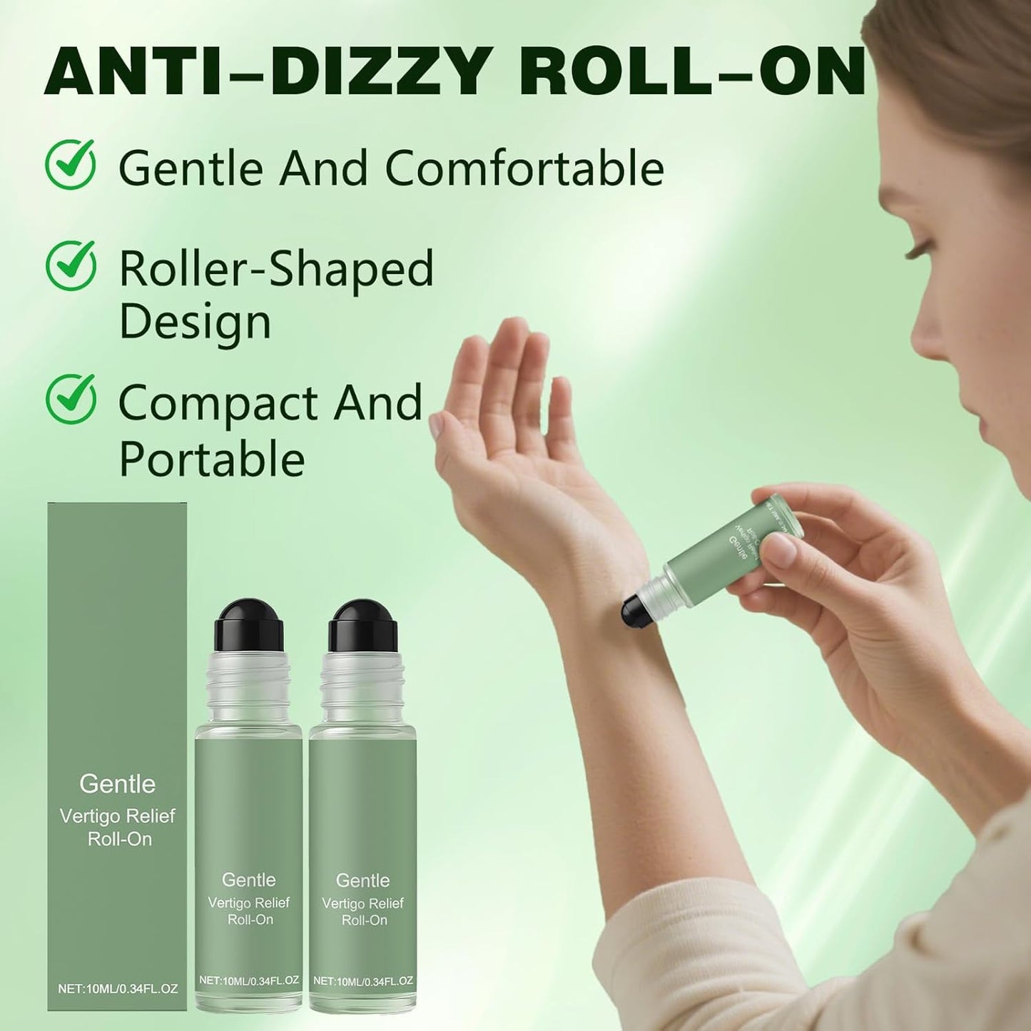 2PCS Vertisooth Anti-Dizzy Roll-On, Vertisoothe Roll-On Antimareos, Natural Ingredients, Fast-Acting Essential Oils