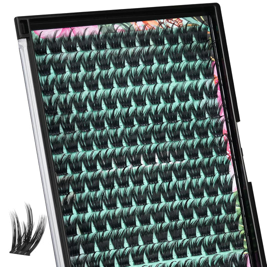 Lash Clusters Wet Look 168Pcs Eyelash Cluster Ultra-Thin Lash Band Eyelashes Extensions Spiky Anime Wide Span Lashes(Orchid,C-12mm)