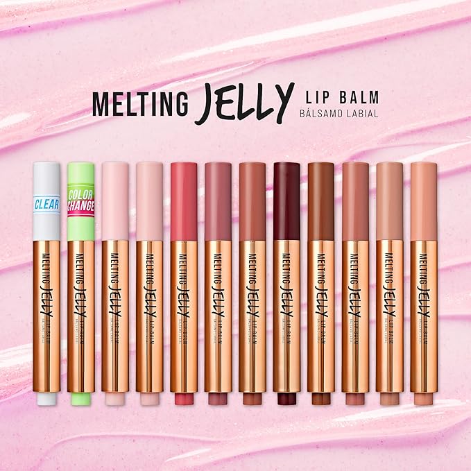 KISS NEW YORK Professional Melting Jelly Lip Balm, High Shine & Moisturizing Lip Stick, Long Lasting, Plumping Effect Look, Non-Sticky & Not Cakey, Easy Application & Natural Coverage (Brown Sugar)