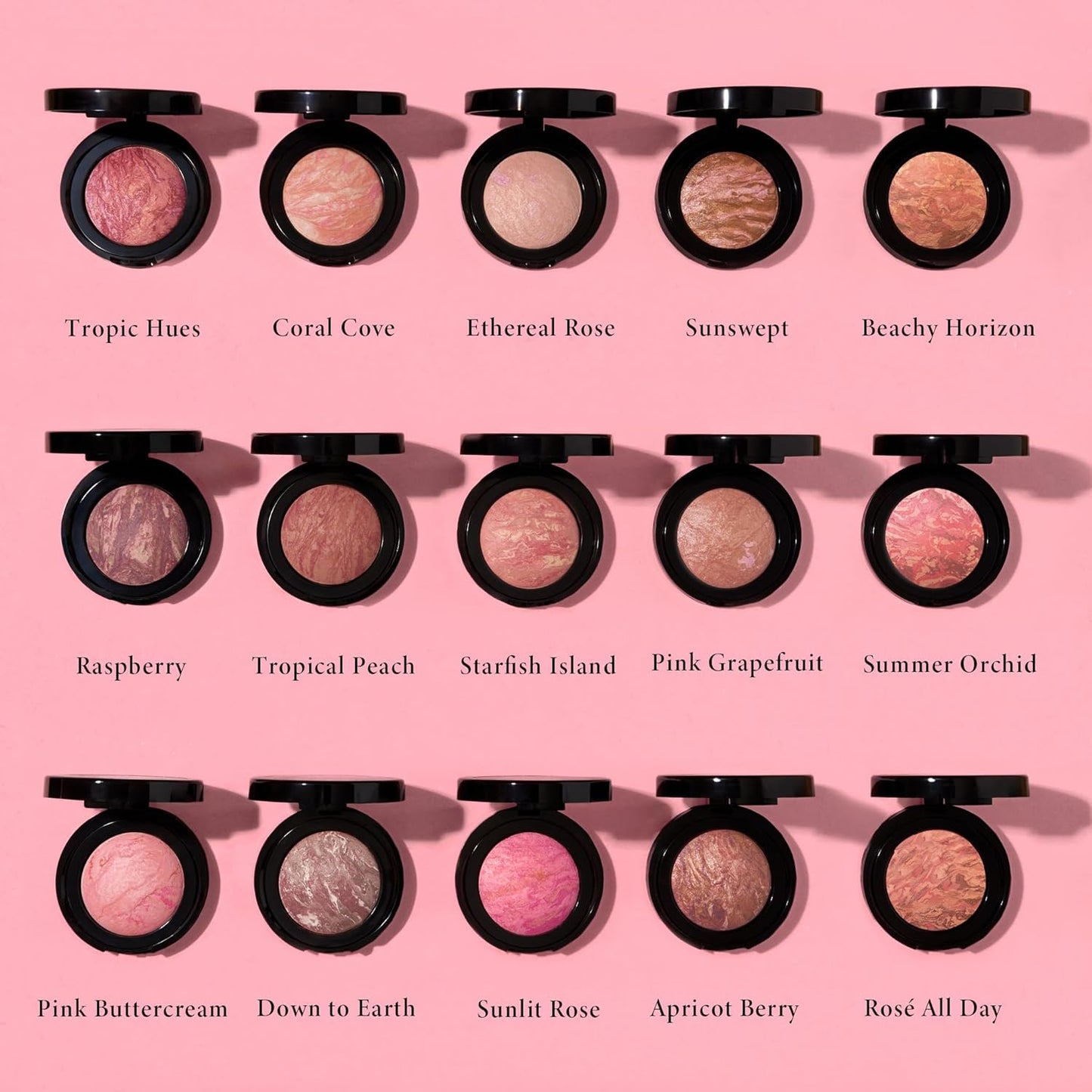 LAURA GELLER NEW YORK Baked Blush-n-Brighten Marbleized Blush - Coral Cove - Creamy Lightweight - Natural Finish