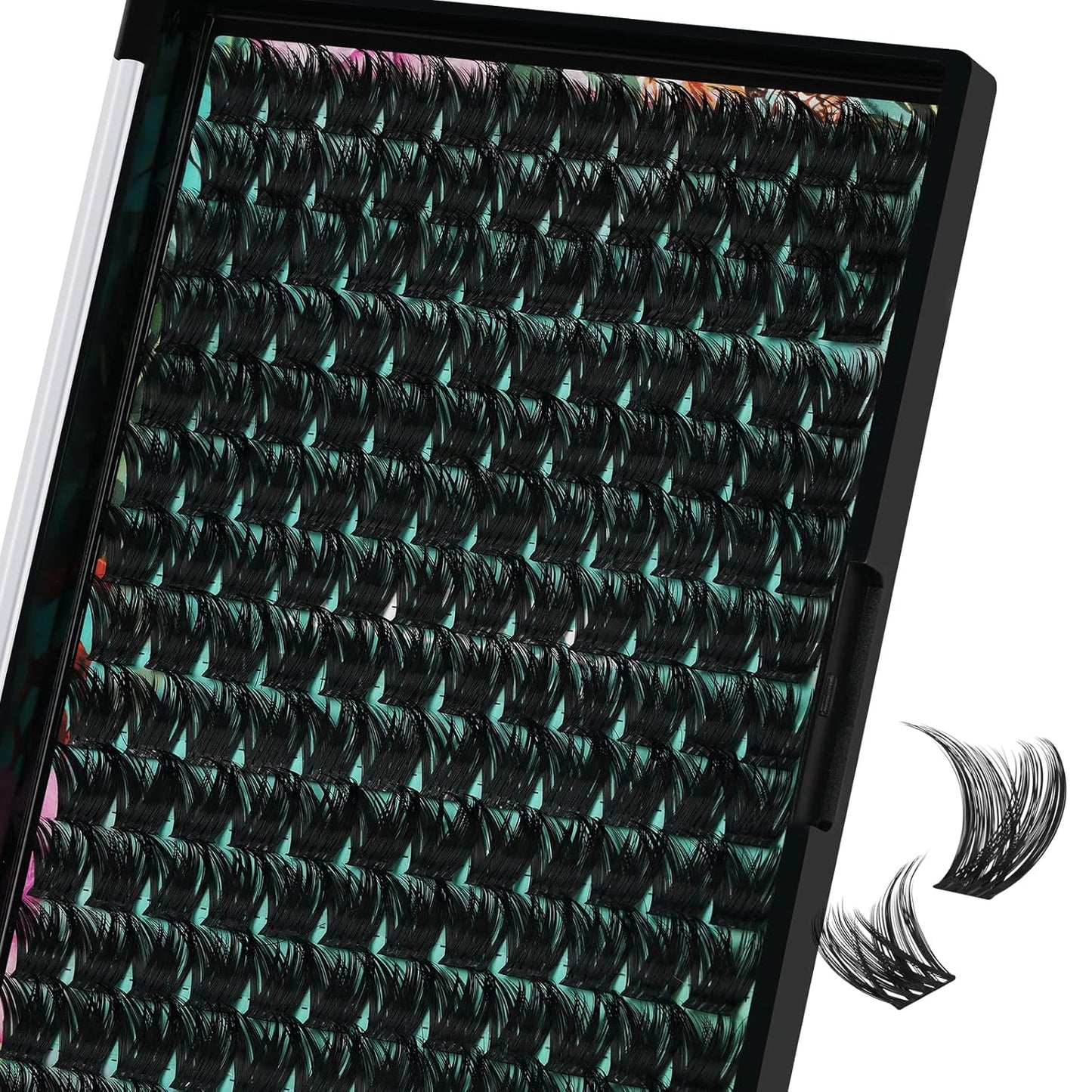 Lash Clusters Wet Look 168Pcs Eyelash Cluster Ultra-Thin Lash Band Eyelashes Extensions Spiky Anime Wide Span Lashes(Tulip,D-16mm)