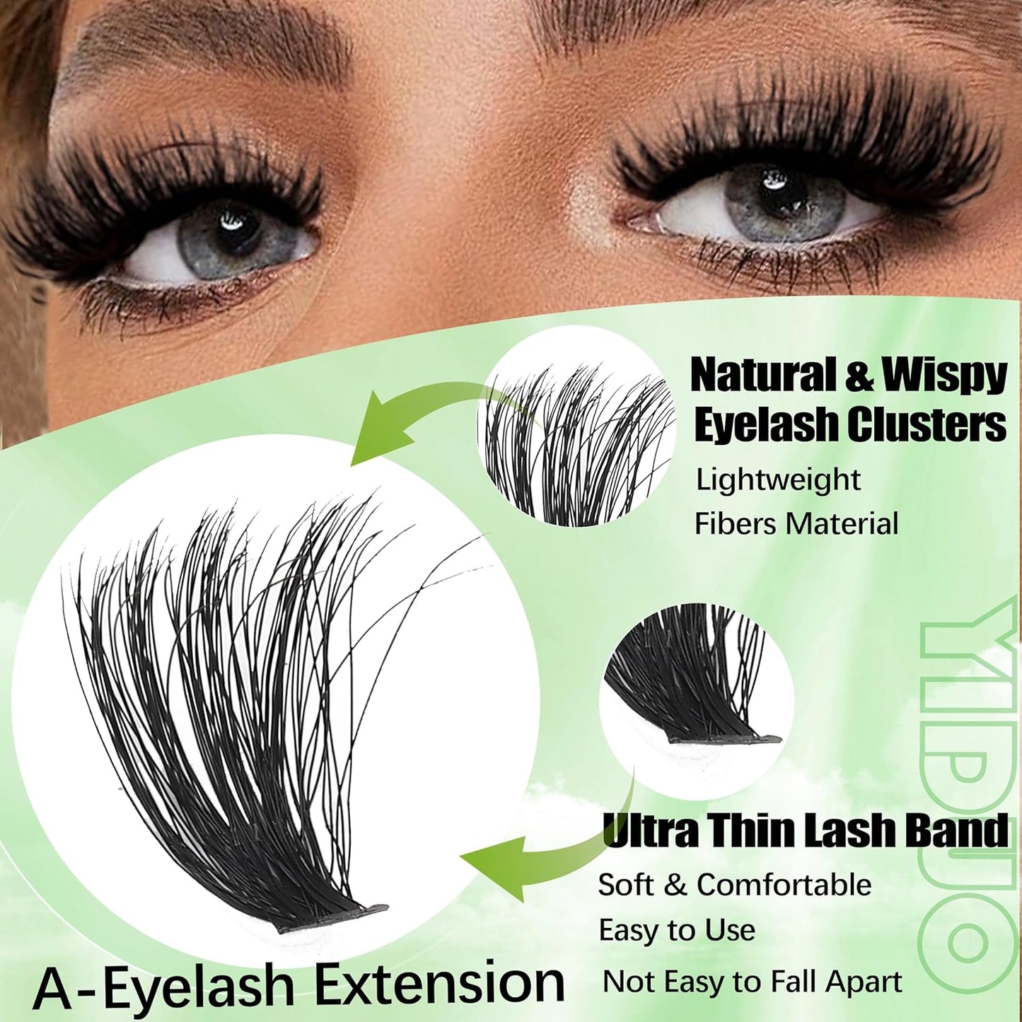 6 Box Mix Lashes Clusters Kit Gift Packs 1686Pcs with 2X Bond&Seal Volume Mega/Bottom Soft Extension False Eyelash D Curl Wispy Natural DIY Individual Fake Eyelashes for Beginners Bulk Pack