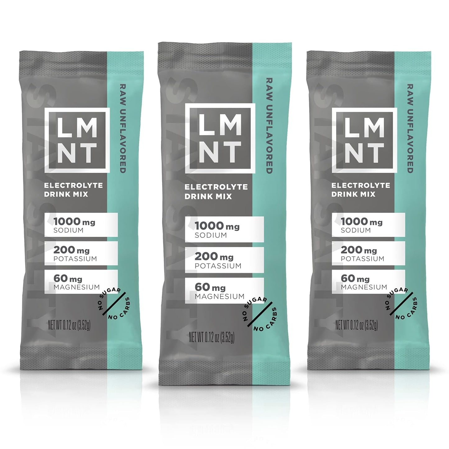 Drink LMNT Zero Sugar Electrolytes - Raw Unflavored Salt | Drink Mix | 30-Count