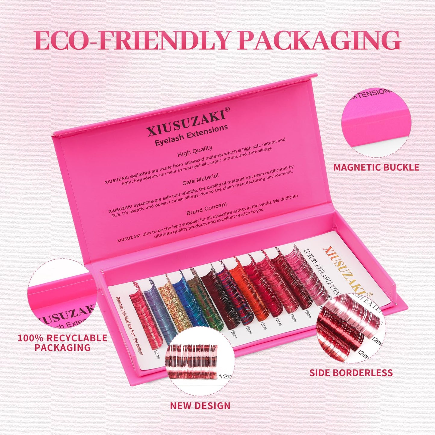 Glitter Spike Tinsel Eyelash Extensions 0.07 Colored Lashes Extension D Curl Lashes 9mm Lash Extensions Soft False Eyelashes Volume Lashes 12 Rows Professional Use(Glitter,0.07-D,9mm)