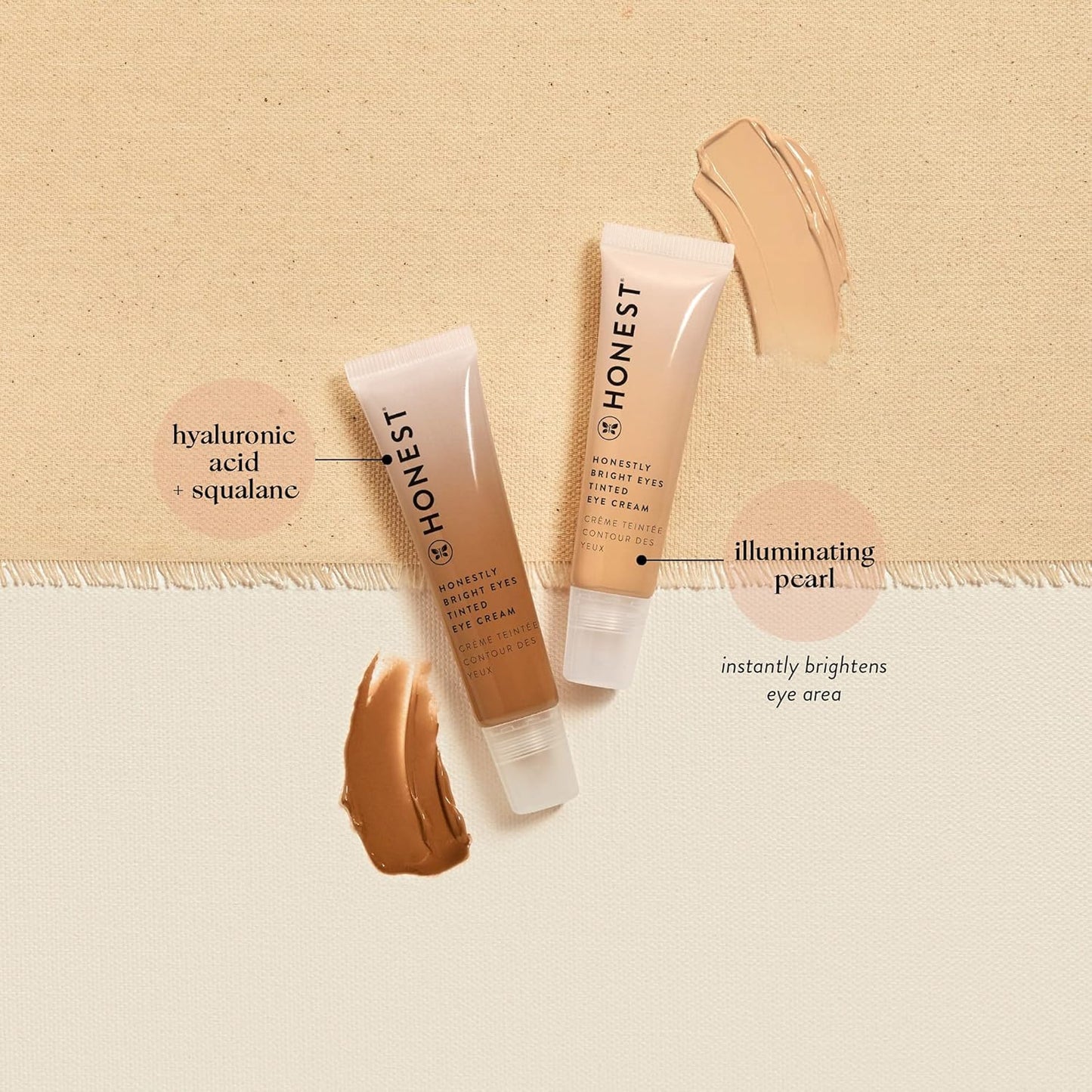 Honest Beauty Honestly Bright Eyes Tinted Eye Cream | Brightens + Diffuses Dark Circles | Hyaluronic Acid + Squalane | EWG Verified, Vegan + Cruelty Free | Terracotta, 0.5 fl oz