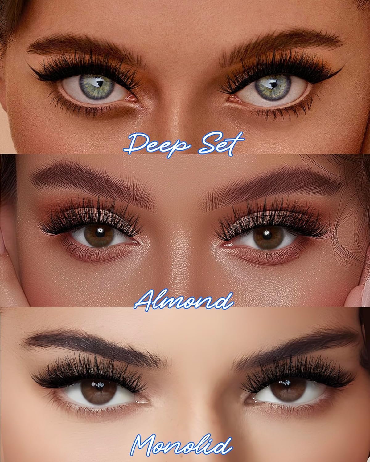 BEYELIAN 14 Pairs False Eyelashes Clear Band D Curl 9-15MM Eye Lashes Pack, Soft and Lightweight Invisible Band Faux Mink Lashes, Reusable, Easy to Apply (14P-HSCS-55)