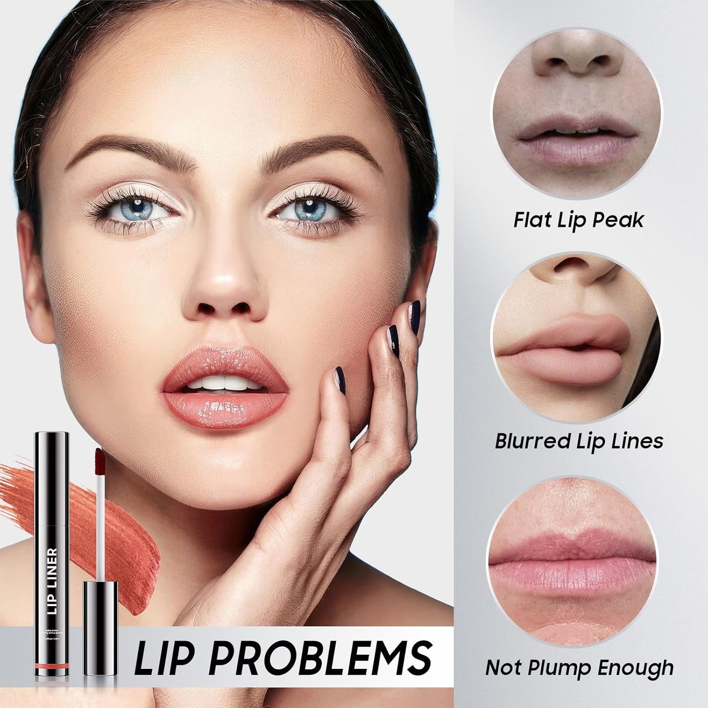 Lip Liner Stain Peel off - Waterproof & Long Lasting Peel Lip Stain Non-Stick Cup, Enhancing Complexion & Nourishing for All Skin Types, Create A Natural Lip Color (Rose, 1 Count)