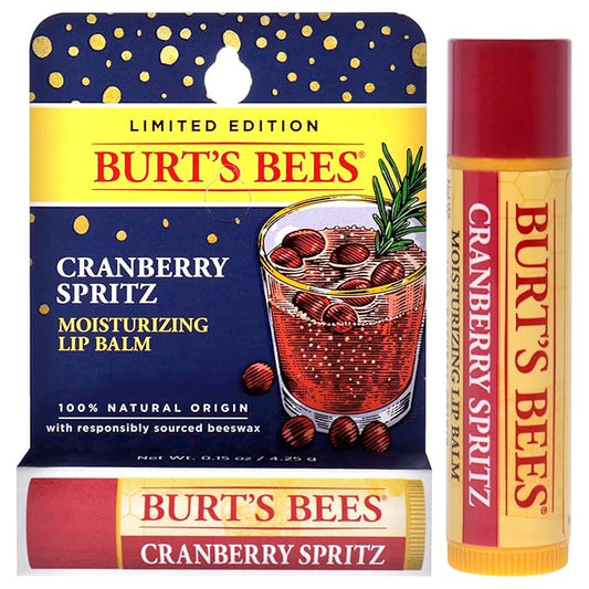 Cramberry Spritz Moisturizing Lip Balm by Burts Bees for Unisex - 0.15 oz Lip Balm