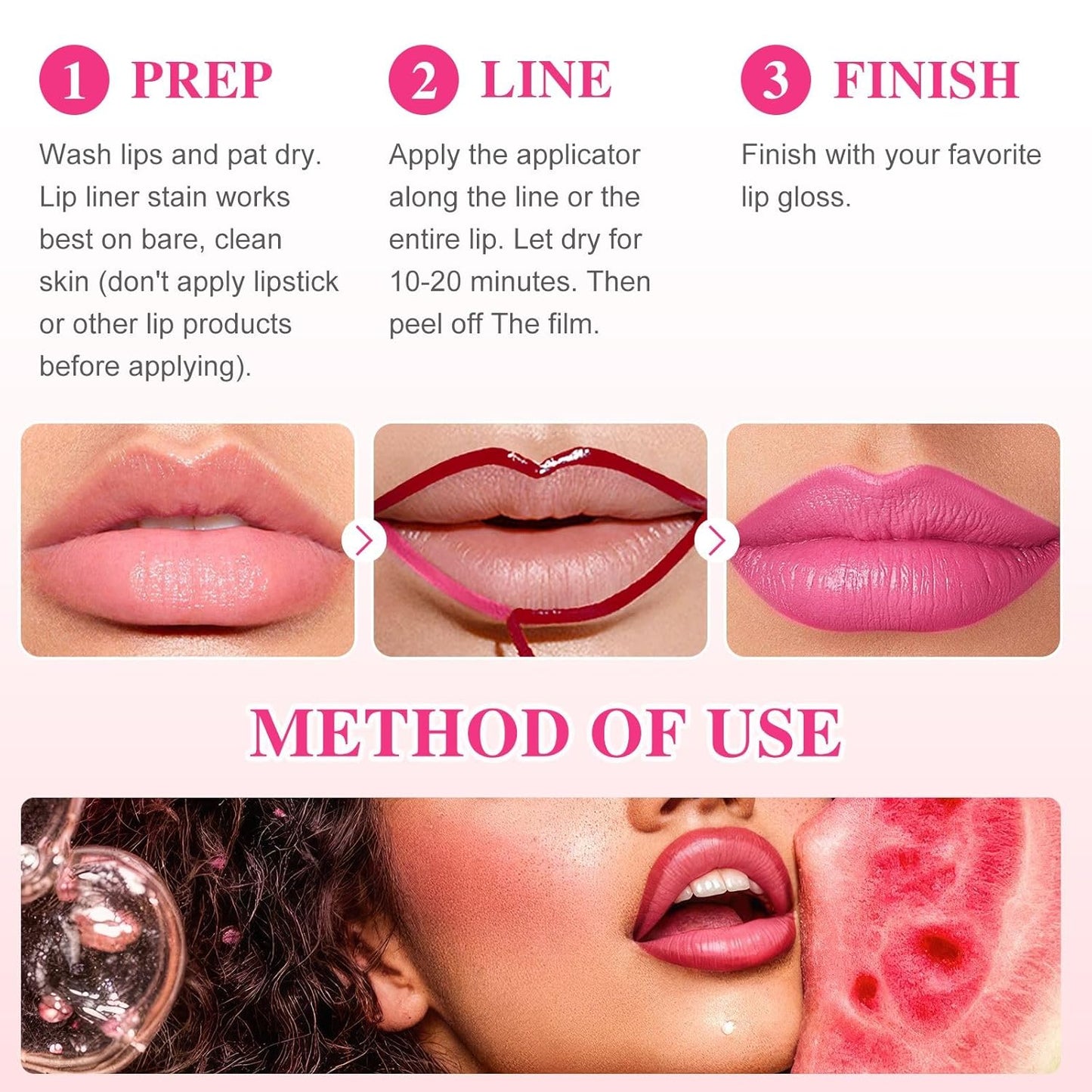 Lip Stain - Lip Stain Peel Off Long-Lasting with Matte Finish Waterproof & Transfer-Proof, Lip Liner Moisturizing & Nourishing Non-Stick Cup Highly Pigmented Color Lip Tint (06 Mauve)