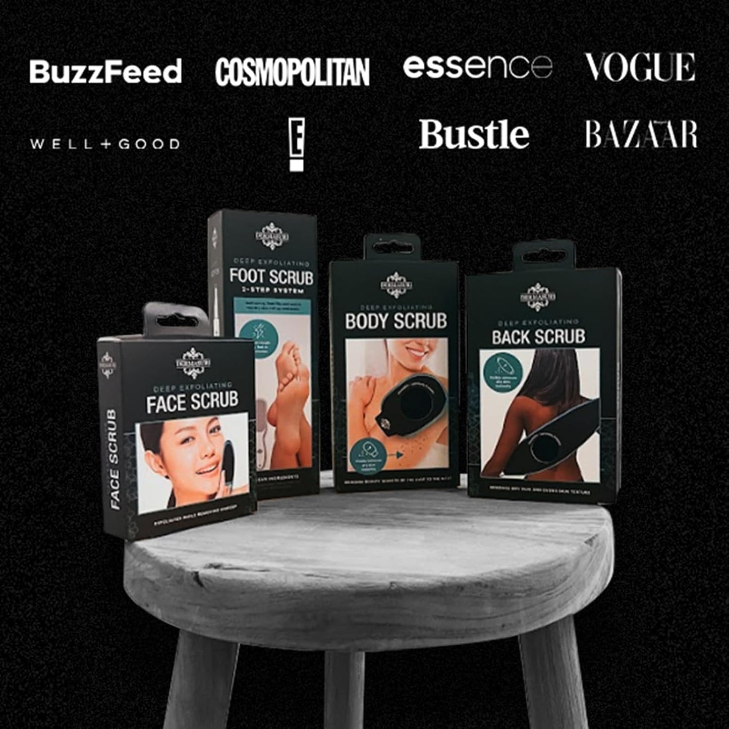 Dermasuri Deep Exfoliating Glove – Korean Exfoliating Mitt, Body Scrubber for Shower, Buffs Dry & Dead Skin, Keratosis Pilaris Treatment, Body Scrub, Skin Exfoliator for Men & Women, Reusable - XL