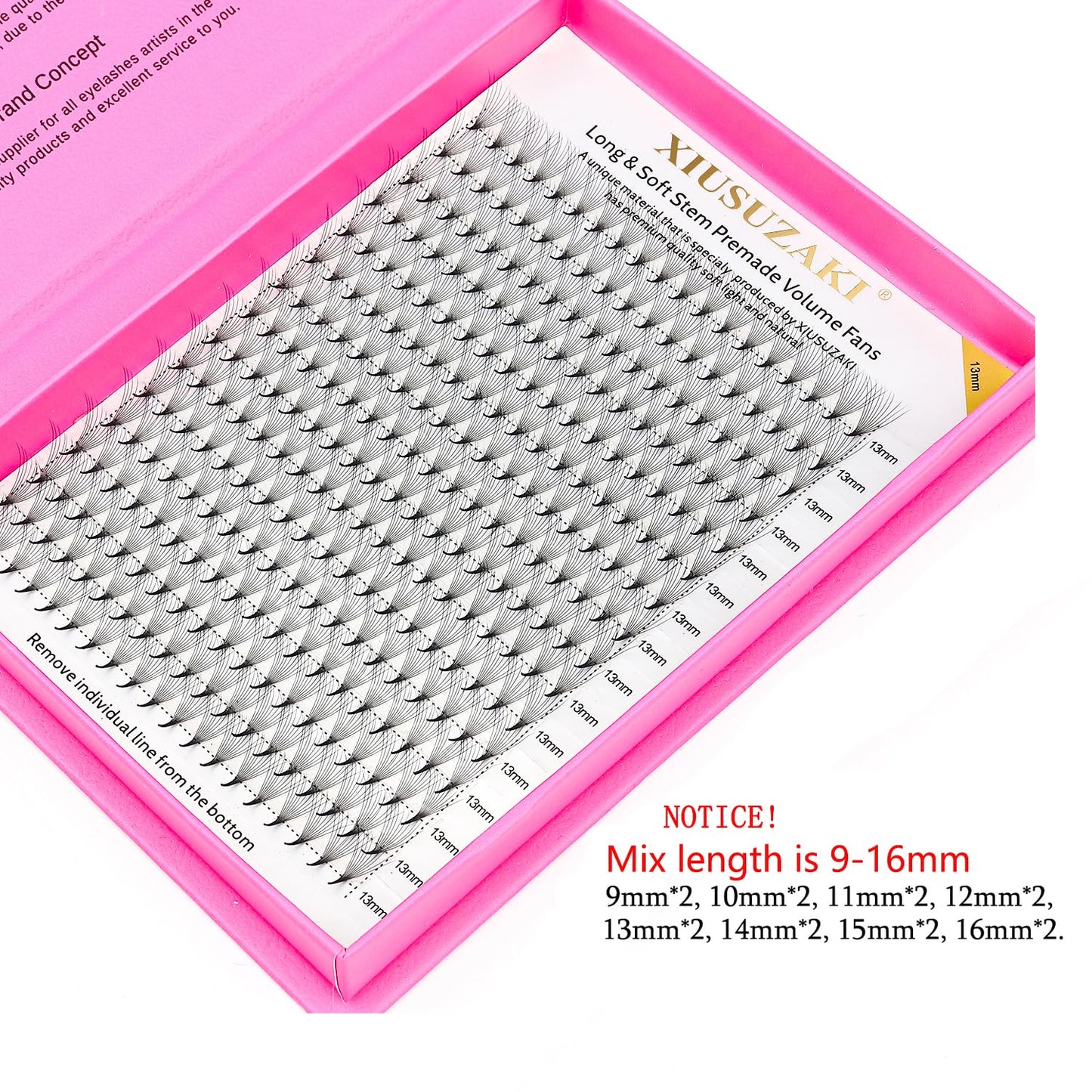 Premade Fans Eyelash Extensions 10D Volume Lash Extensions 0.07 Thickness Eyelash Extension D Curl Premade Lash Fans 11mm Fluffy Soft Handmade Lash Fan(10D-0.07-D,11mm)