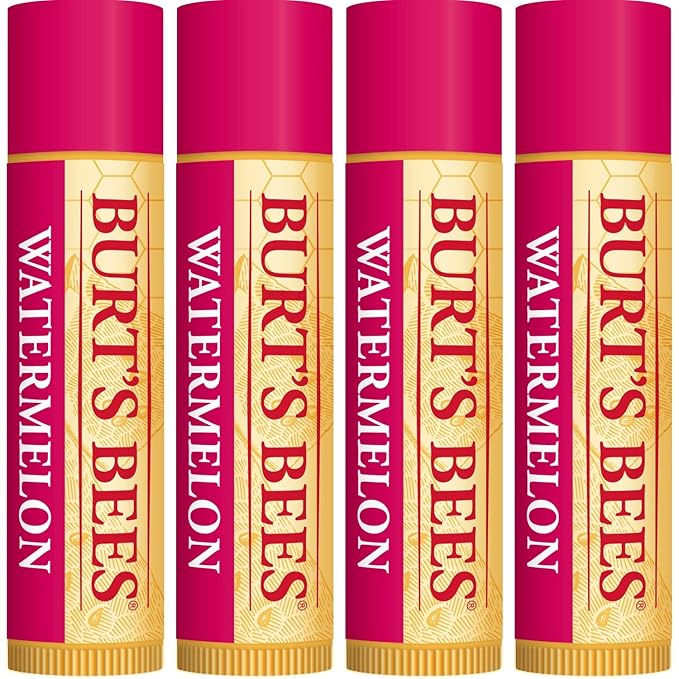Burt's Bees 100% Natural Origin Moisturizing Lip Balm, Watermelon, 4 Tubes